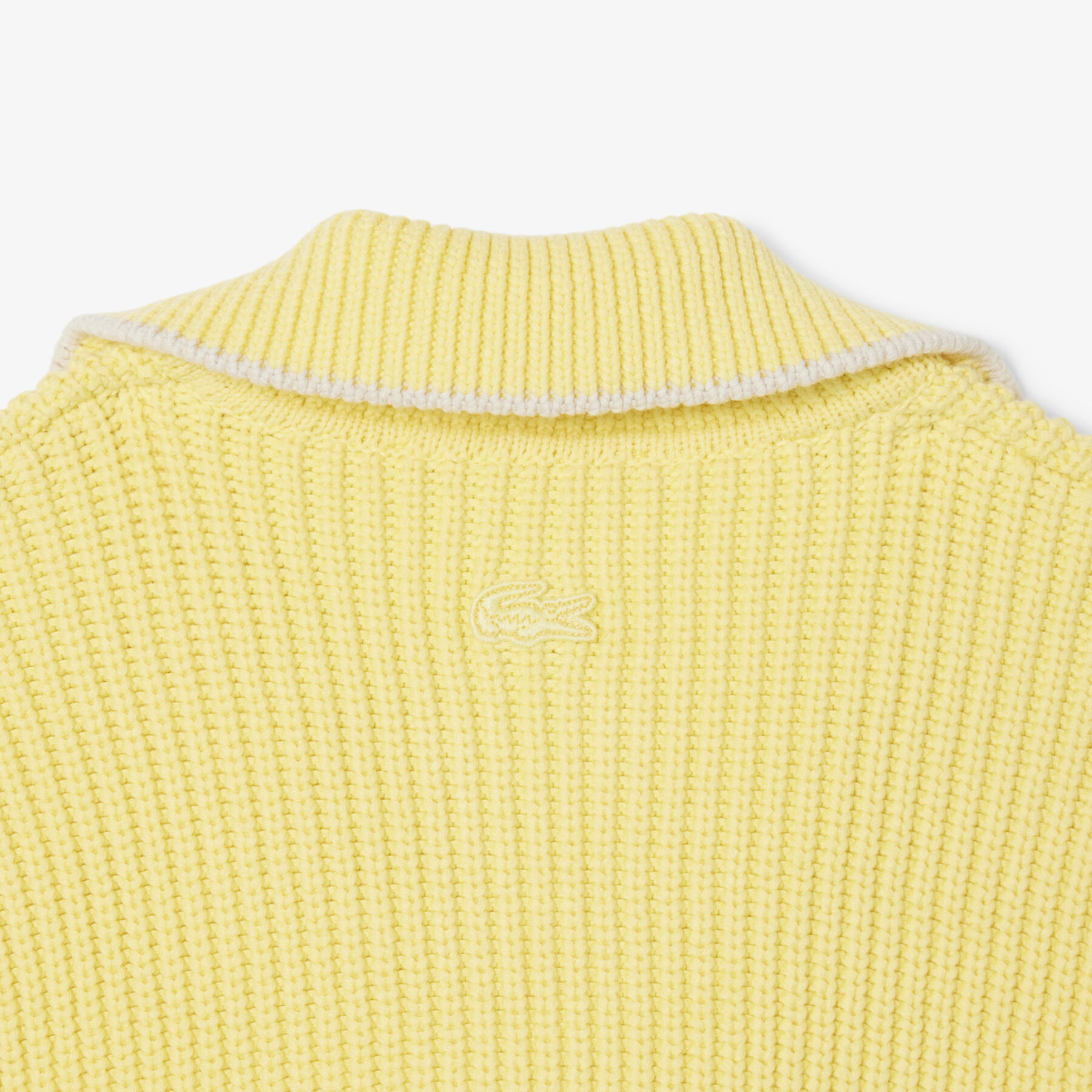 Zipped Cotton Badge Accent Sweater lacoste zipped cotton badge accent sweater