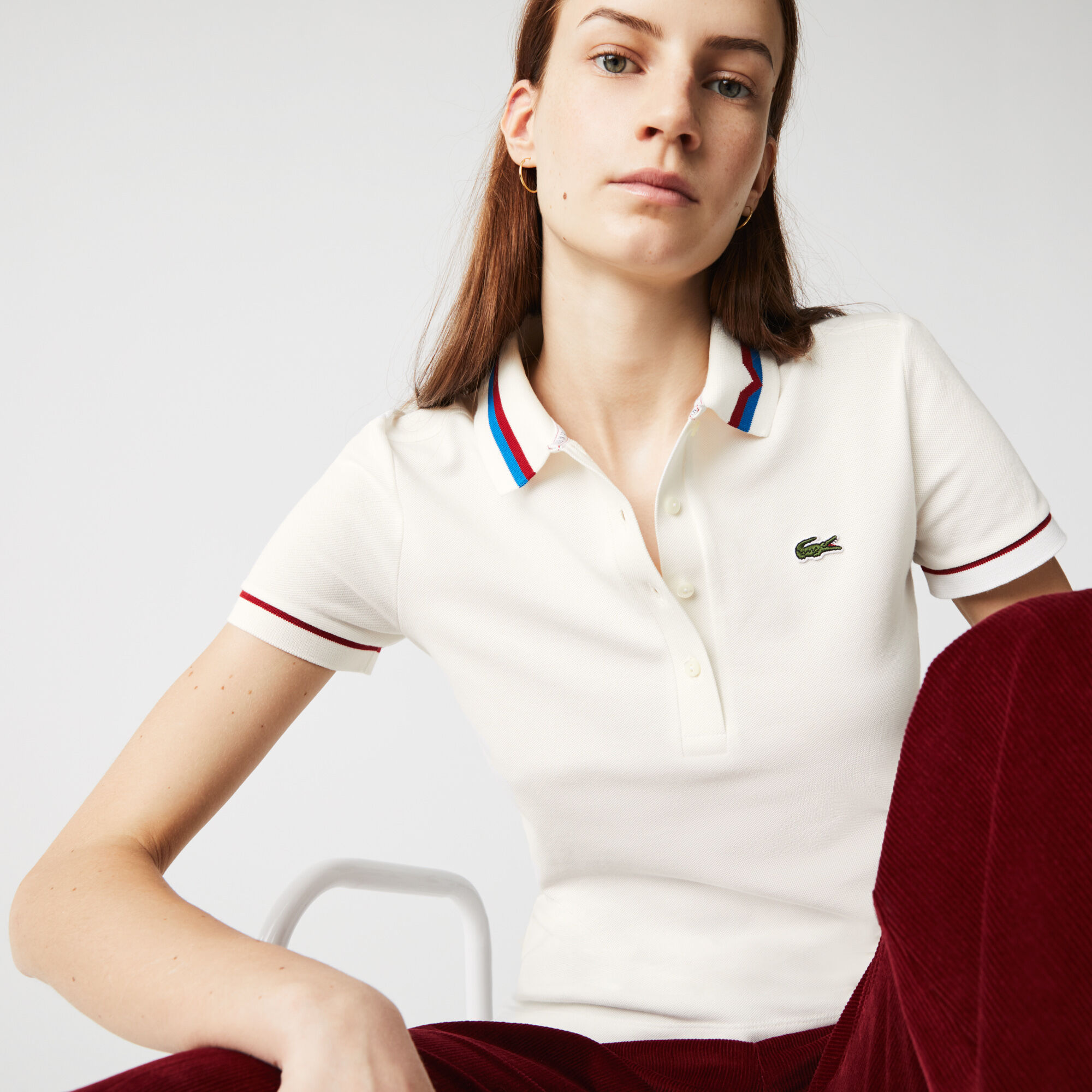 Women s Made In France Slim Fit Organic Cotton Pique Polo