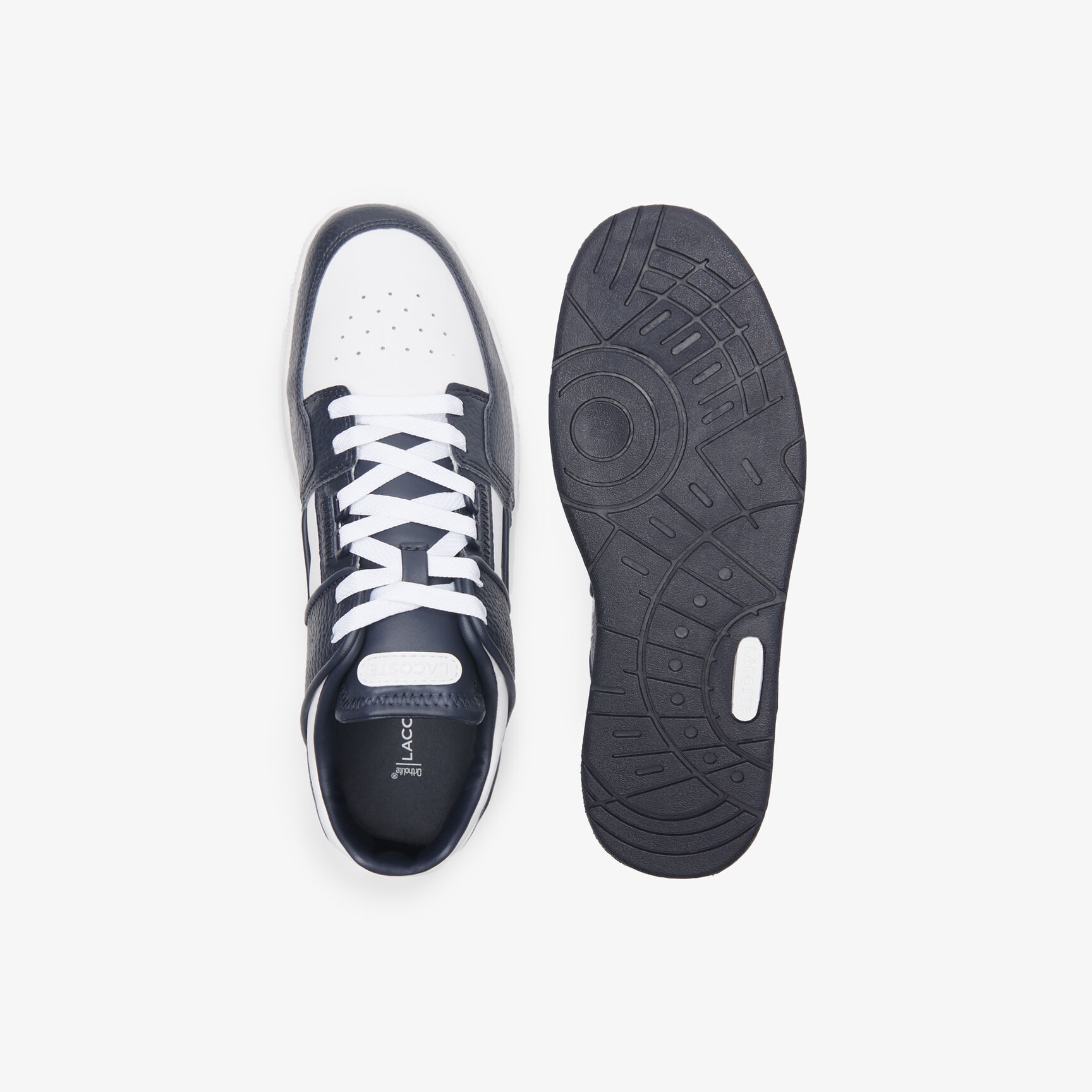Men's Lacoste Court Cage Leather Heel Pop Trainers Men's Lacoste Court Cage Leather Heel Pop Trainers