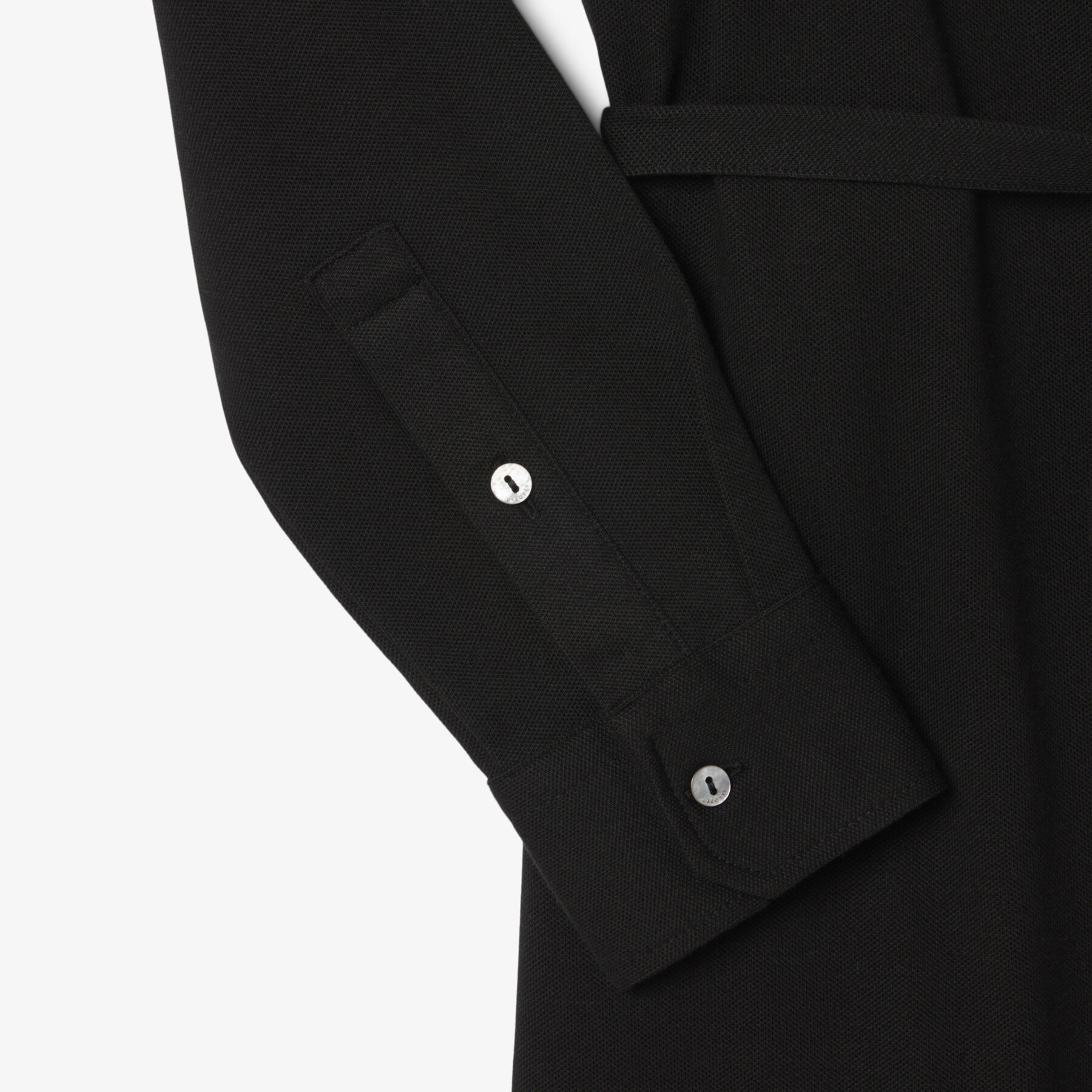 lacoste slim fit polo collar wrap dress
