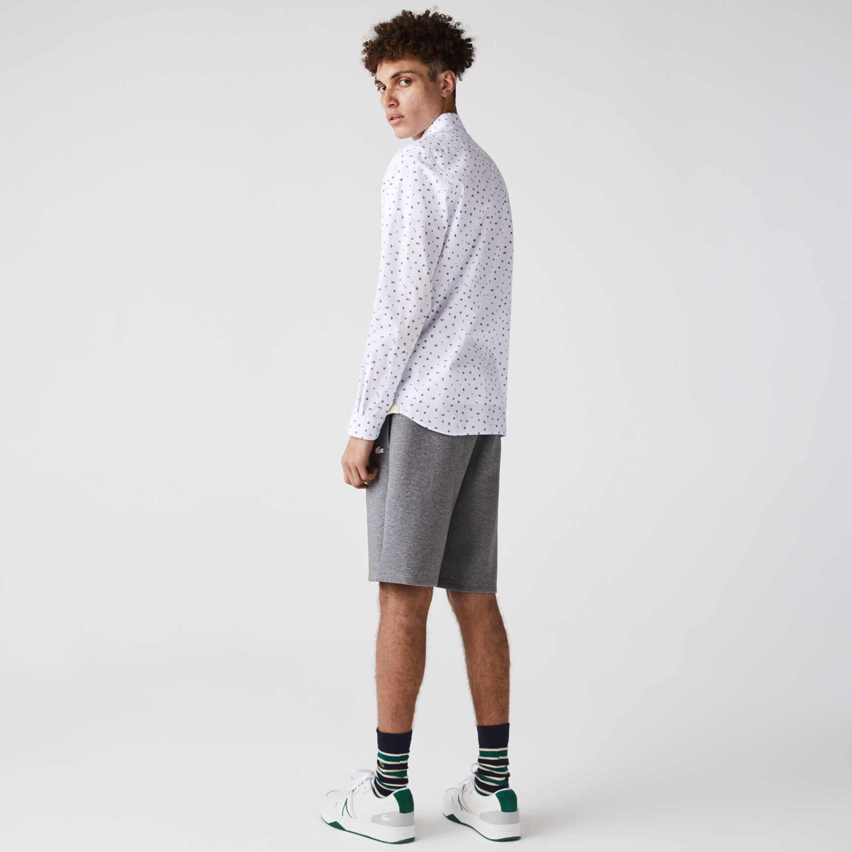 Men’s Slim Fit Finely Patterned Cotton Poplin Shirt Men’s Slim Fit Finely Patterned Cotton Poplin Shirt