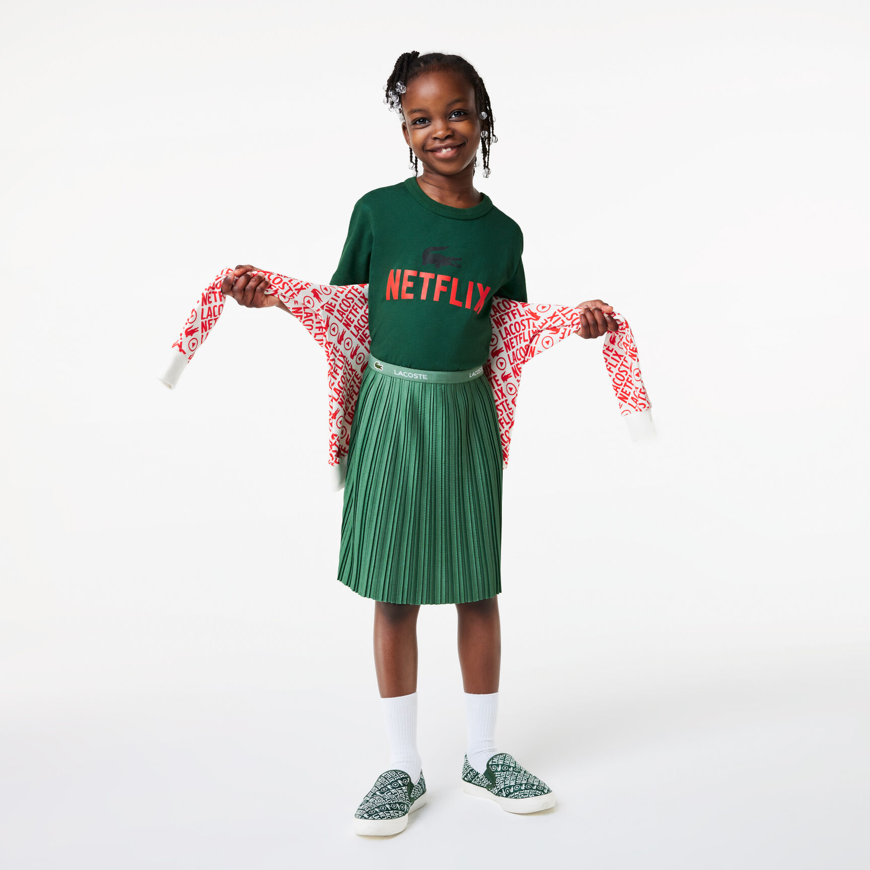 Kids' Lacoste x Netflix Organic Cotton Print T-shirt