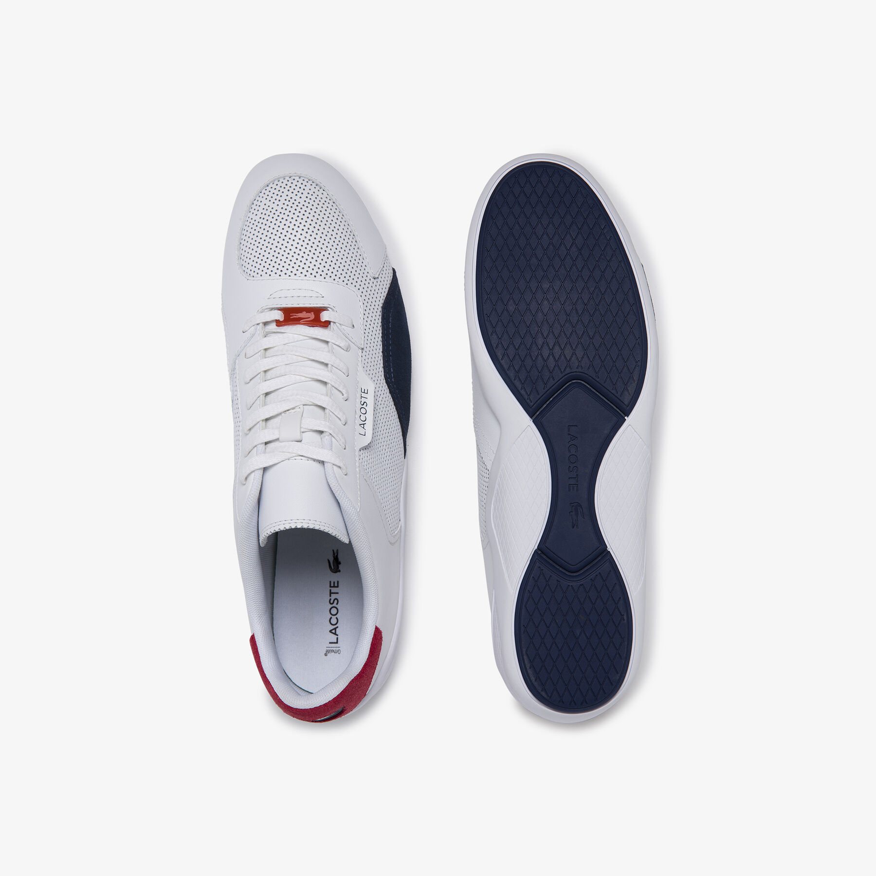 lacoste men s hapona leather and synthetic trainers