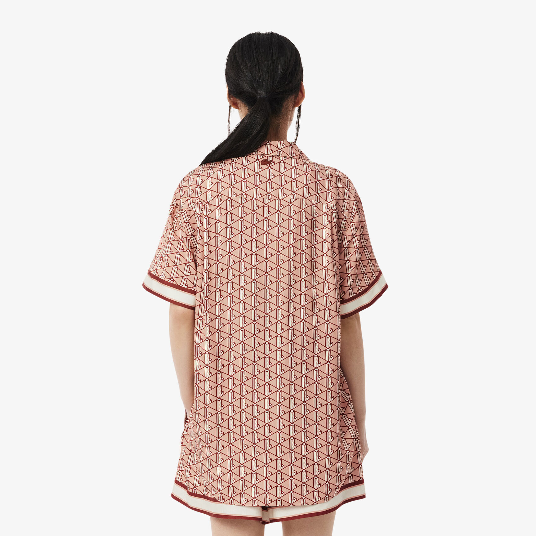 Oversized Monogram Print Shirt