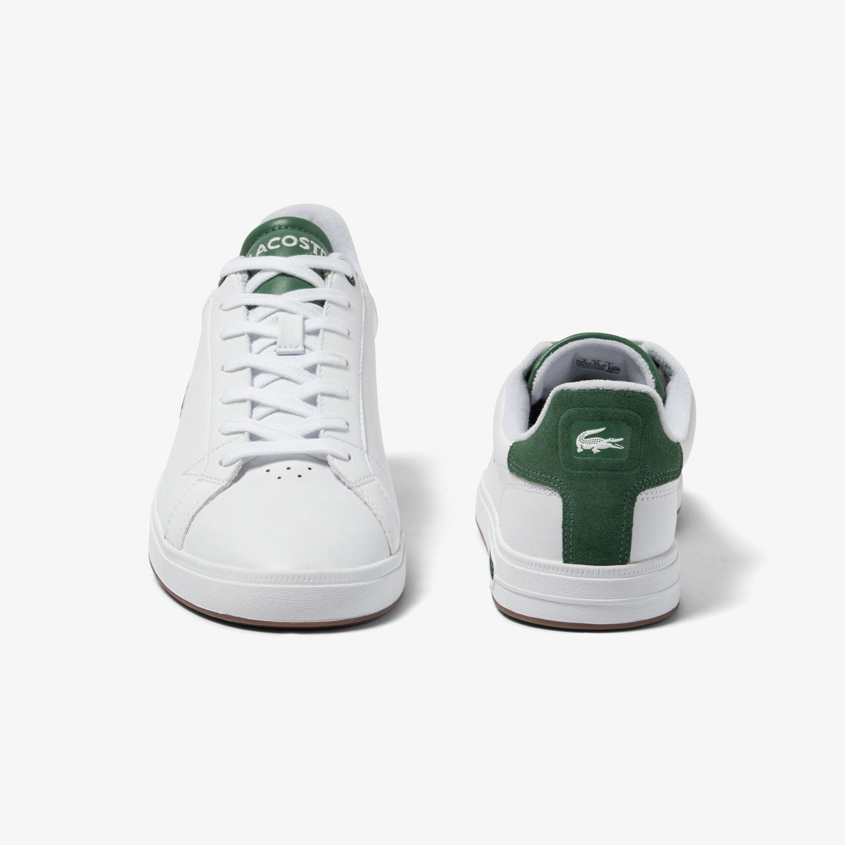 Men's Lacoste Graduate Pro Leather Heel Pop Trainers Men's Lacoste Graduate Pro Leather Heel Pop Trainers