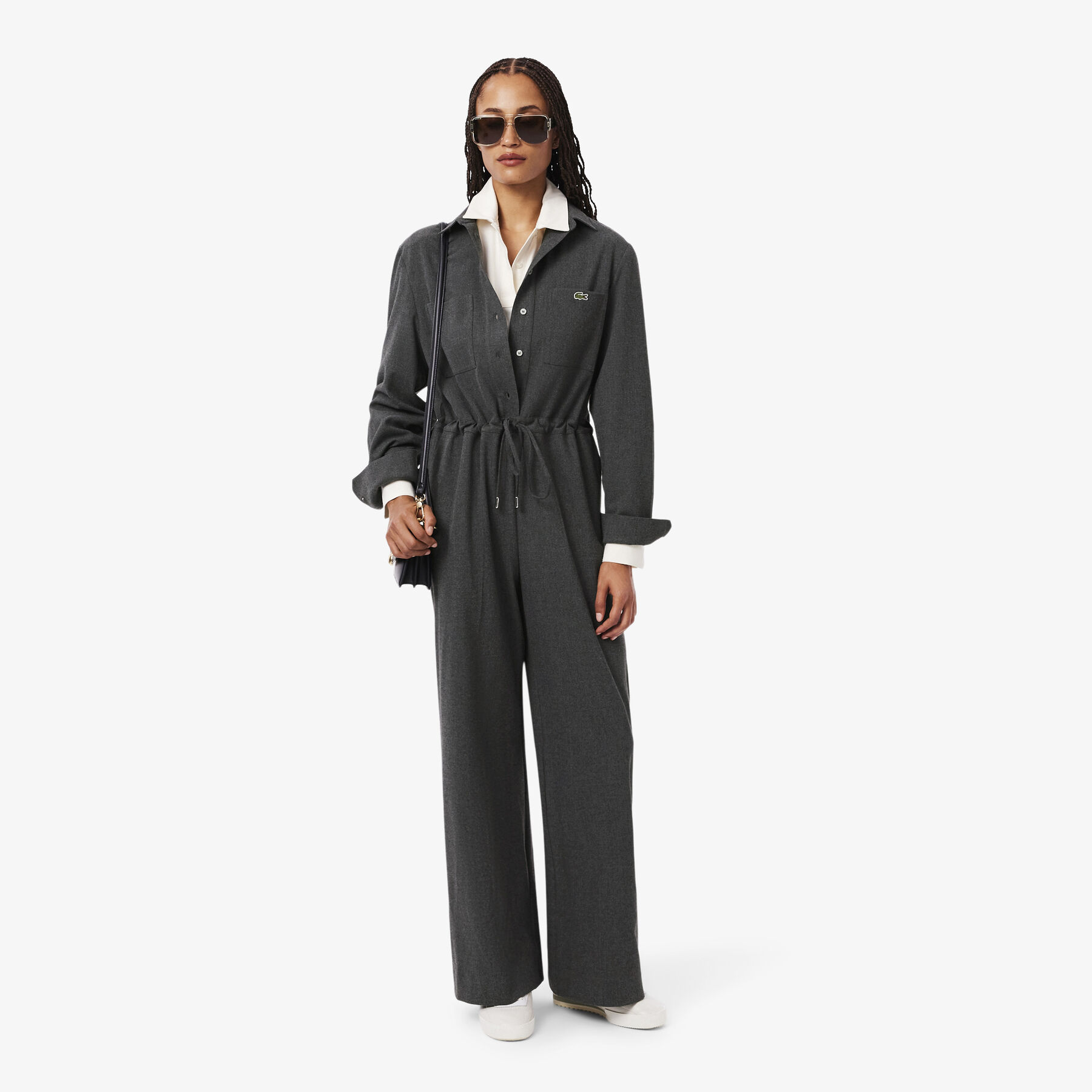 Long Sleeved Flannel Jumpsuit lacoste long sleeved flannel jumpsuit