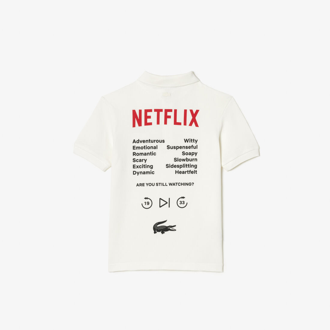 Kids' Lacoste x Netflix Contrast Print Polo Shirt Kids' Lacoste x Netflix Contrast Print Polo Shirt