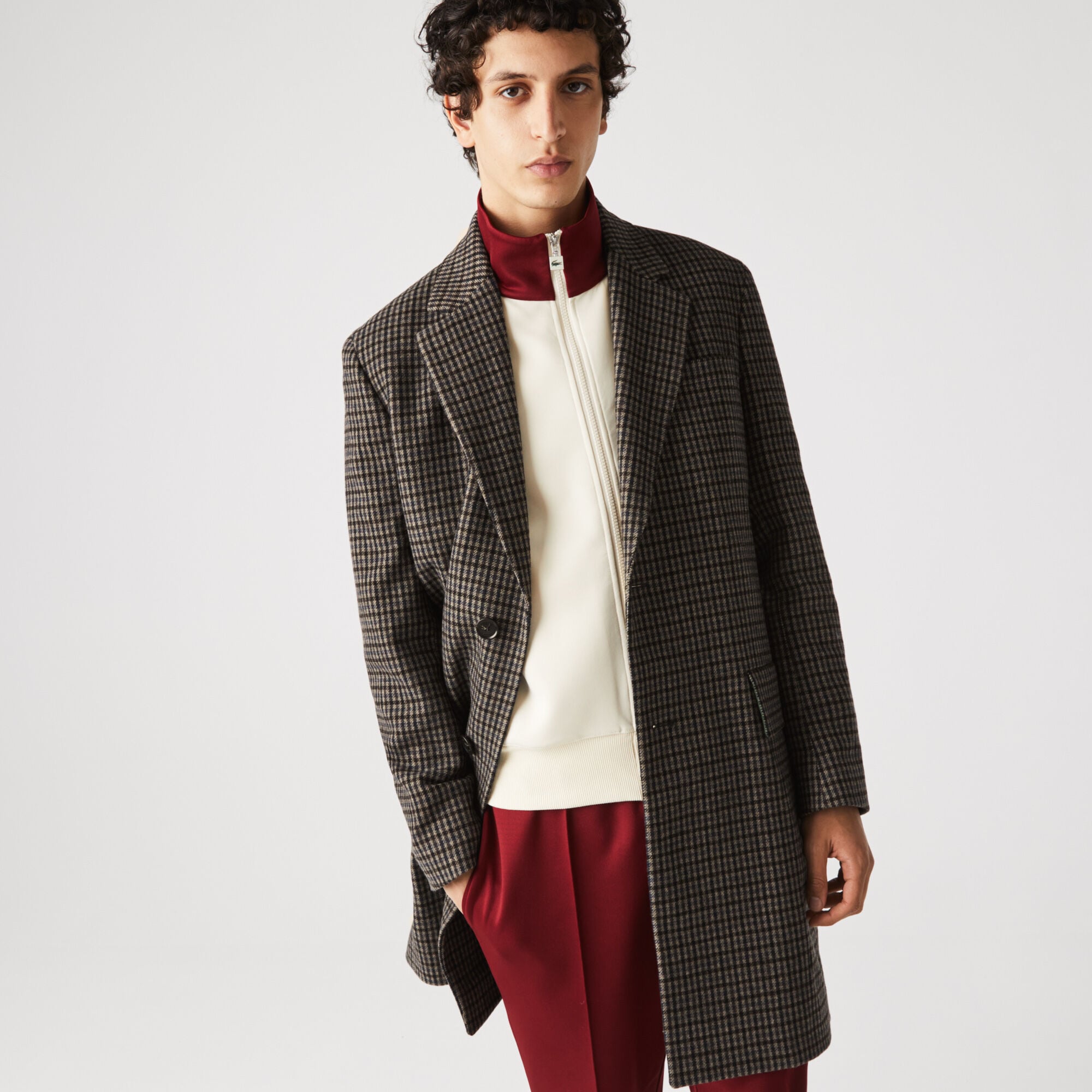 Men's Checked Responsible Wool Chesterfield Jacket, Multi Color