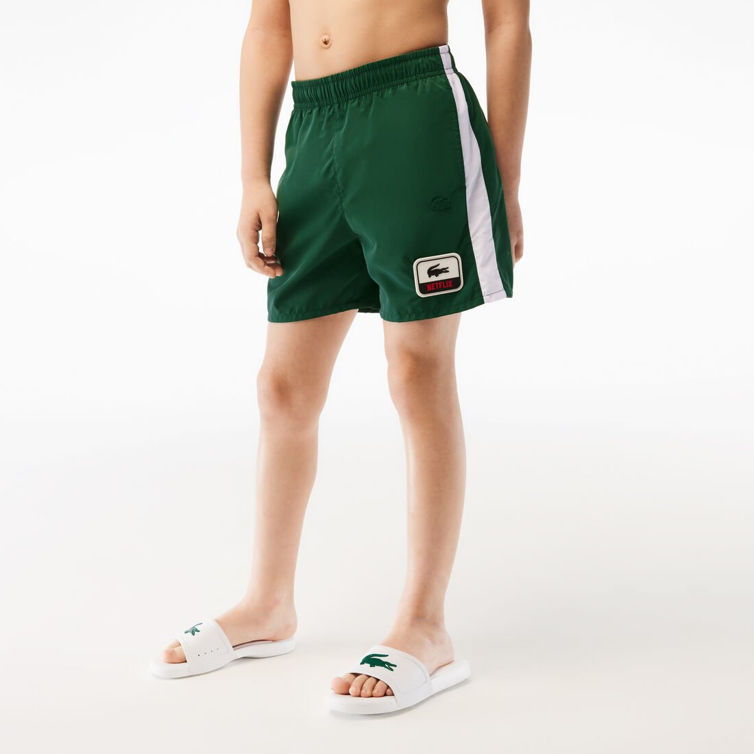 Boy’s Lacoste x Netflix Contrast Badge Swim Trunks Boy’s Lacoste x Netflix Contrast Badge Swim Trunks