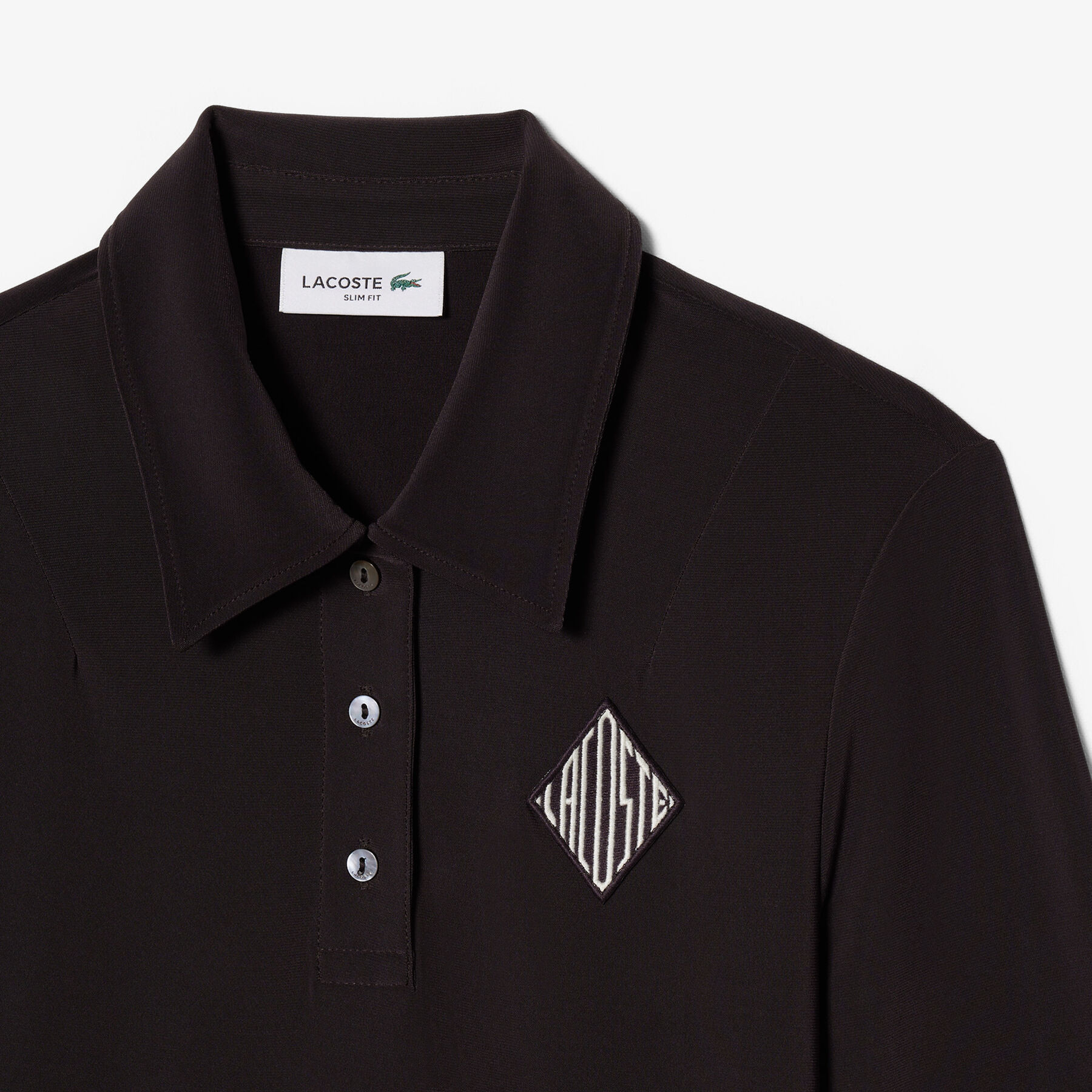 lacoste slim fit embroidered polo shirt
