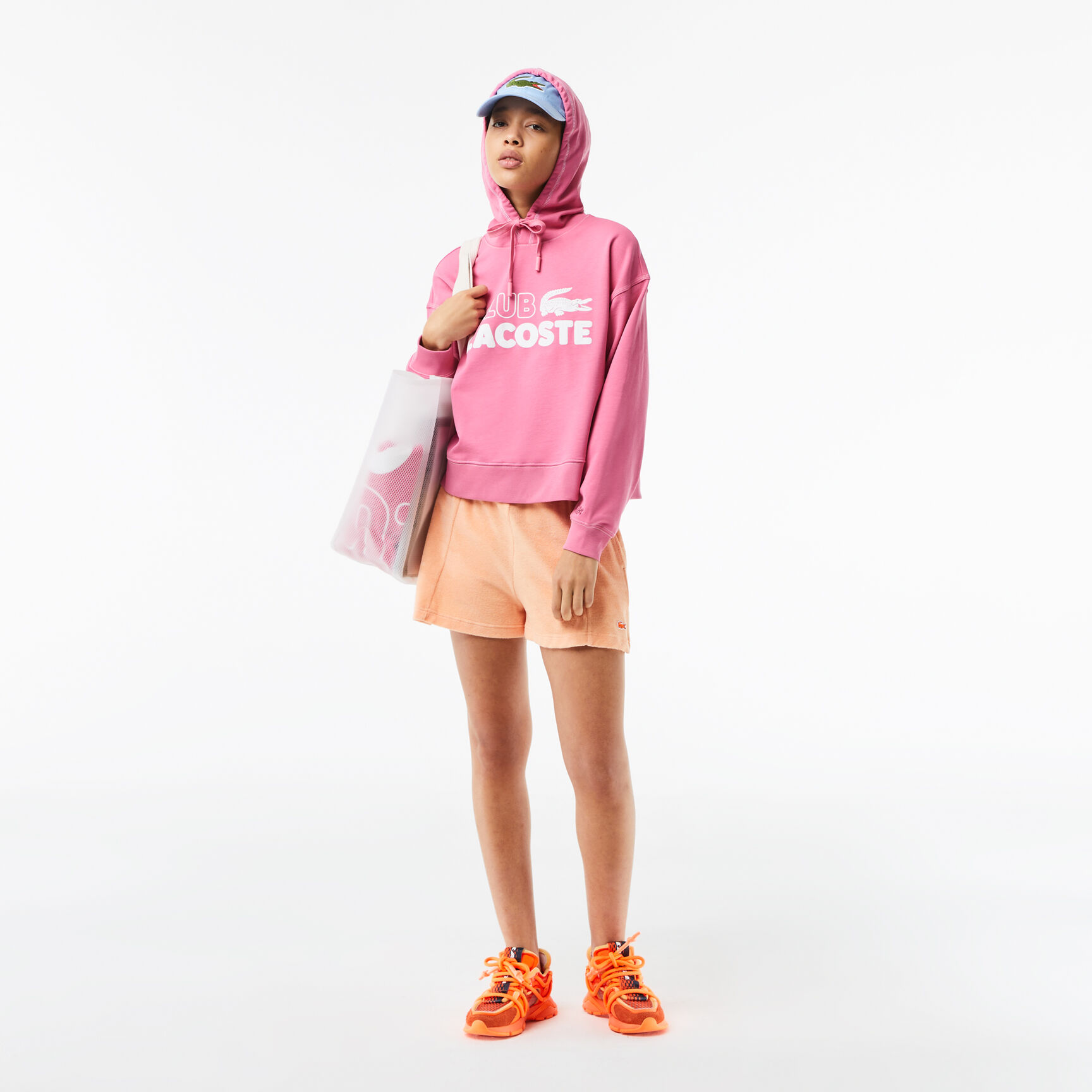 Women’s Lacoste Texture Print Hoodie Women’s Lacoste Texture Print Hoodie