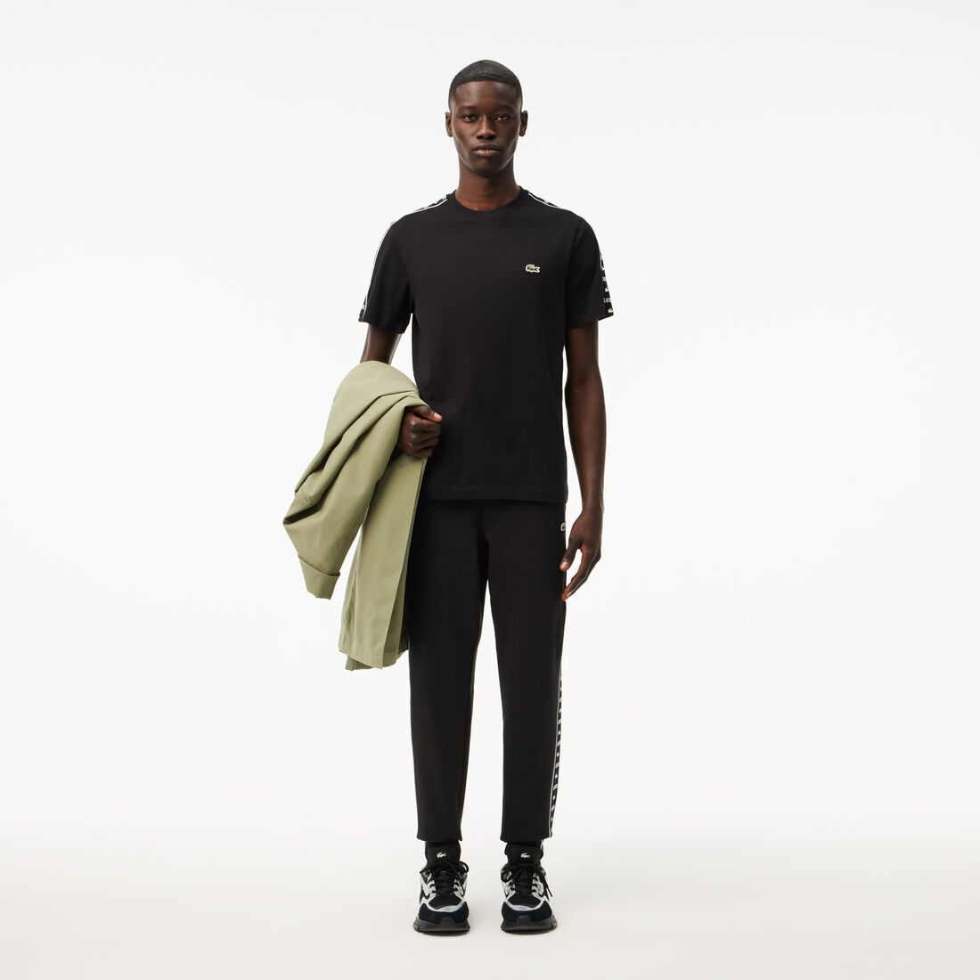 Cotton Jersey Logo Stripe T-shirt Cotton Jersey Logo Stripe T-shirt