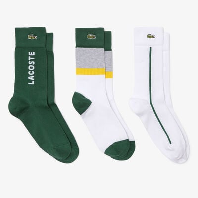Unisex High-cut Ribbed Cotton Socks Three-pack