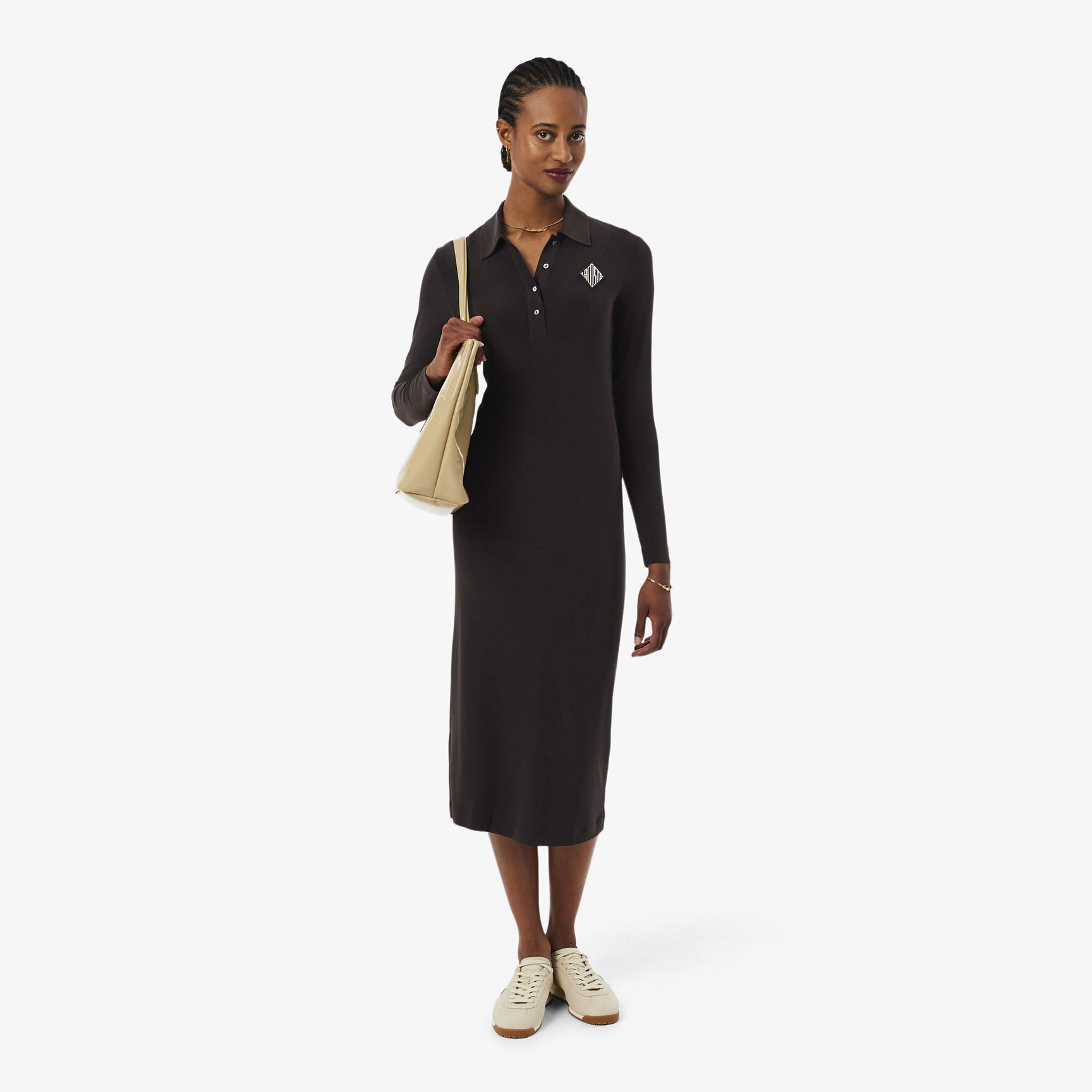 Embroidered Badge Slim Fit Polo Dress