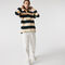 men s lacoste striped cotton rugby shirt