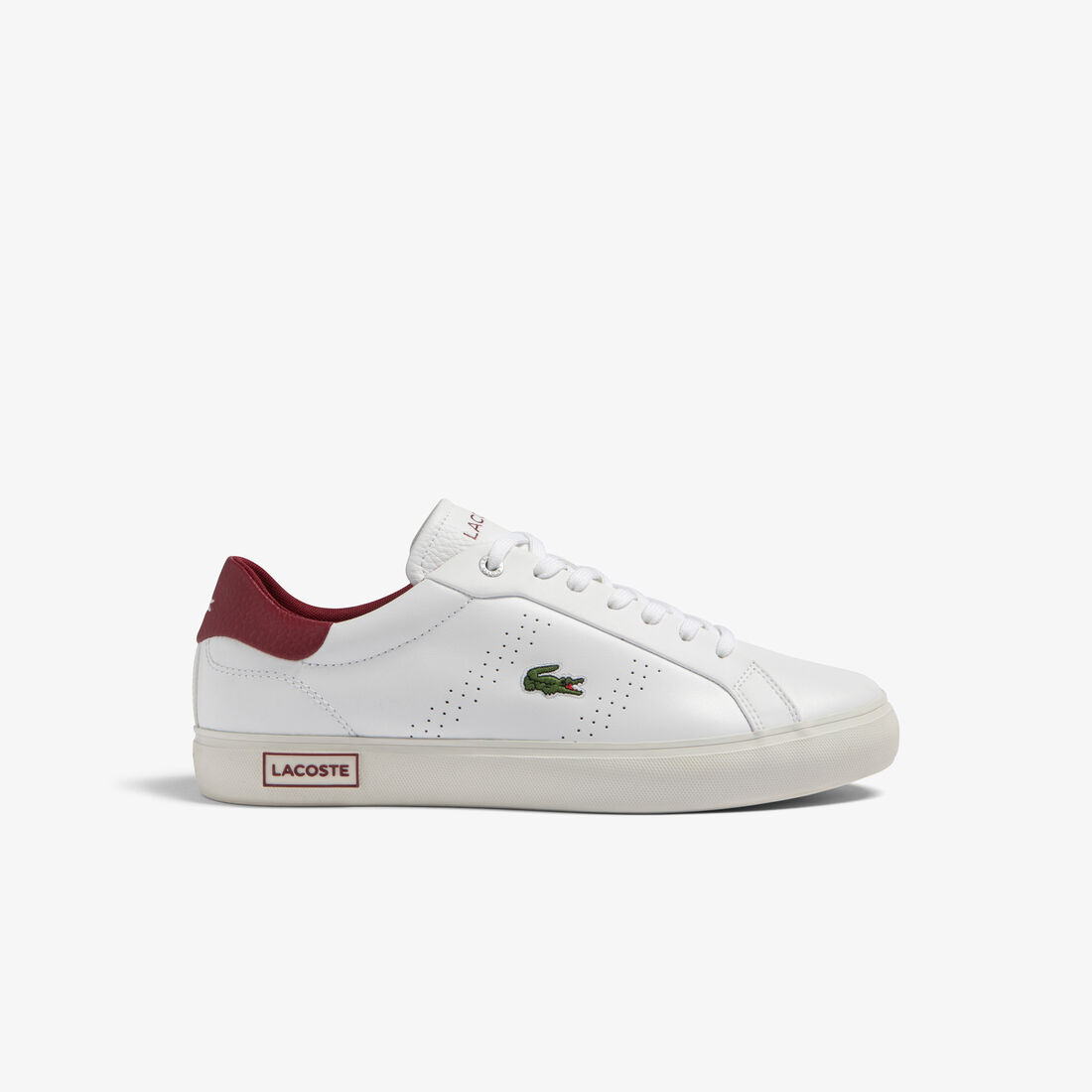 Men's Lacoste Powercourt 2.0 Leather Heel Pop Trainers