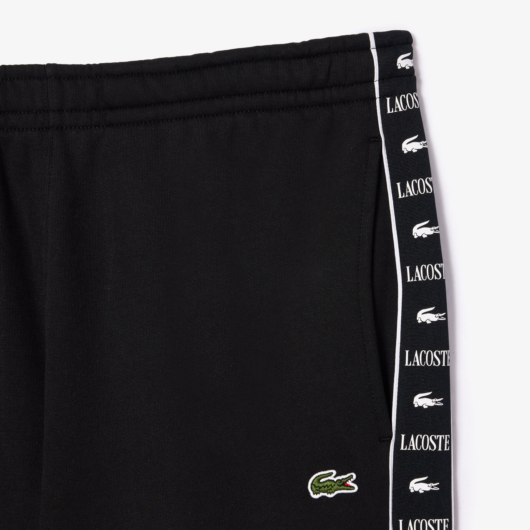 lacoste logo strip sweatpants
