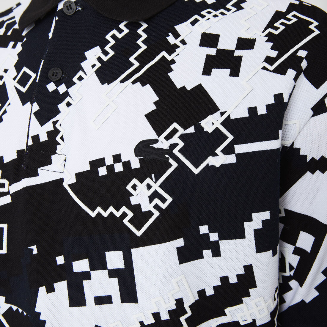 Men's Lacoste x Minecraft Print Organic Cotton Polo Shirt Men's Lacoste x Minecraft Print Organic Cotton Polo Shirt