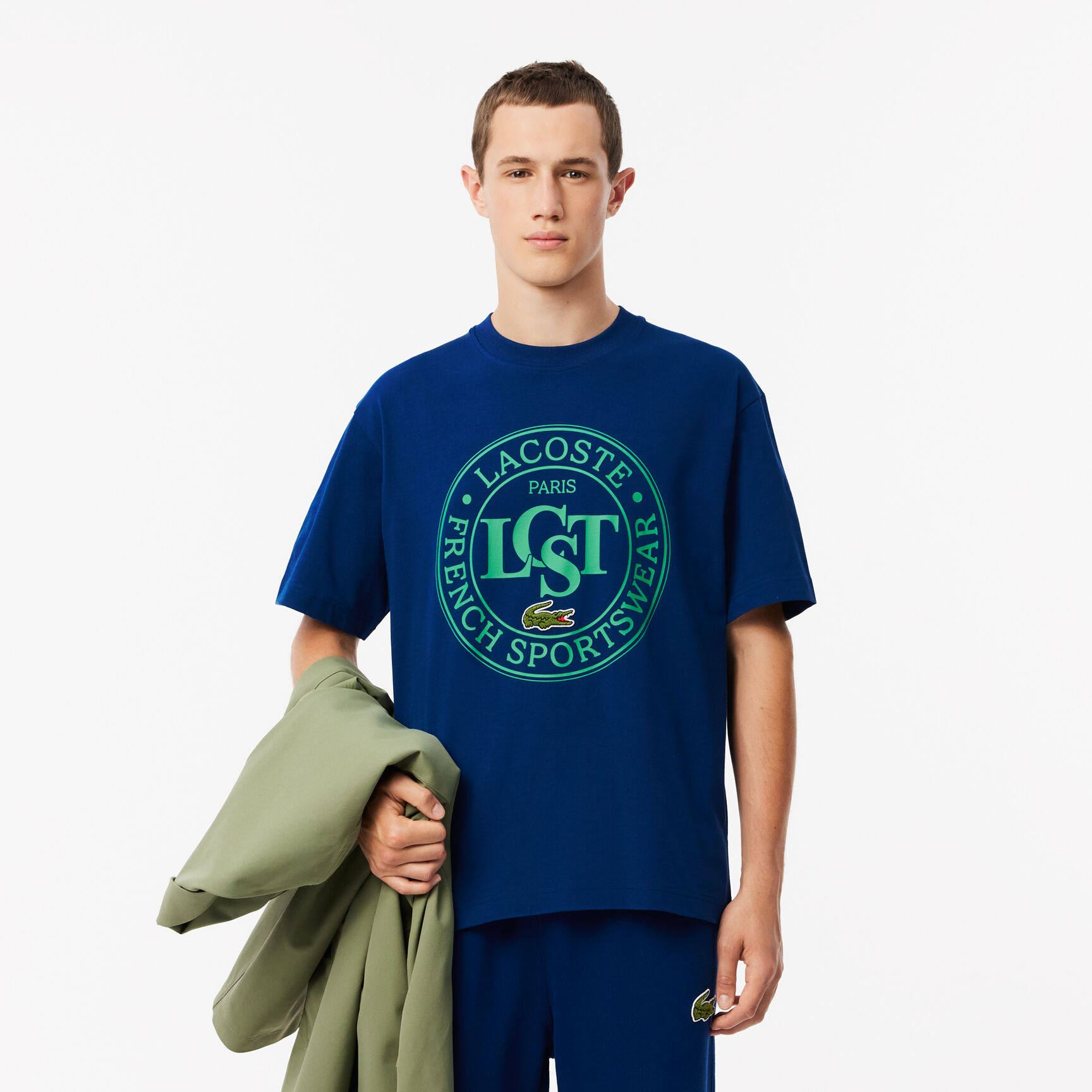 تي شيرت فضفاض من القطن الثقيل المطبوع تي شيرت فضفاض من القطن الثقيل المطبوع