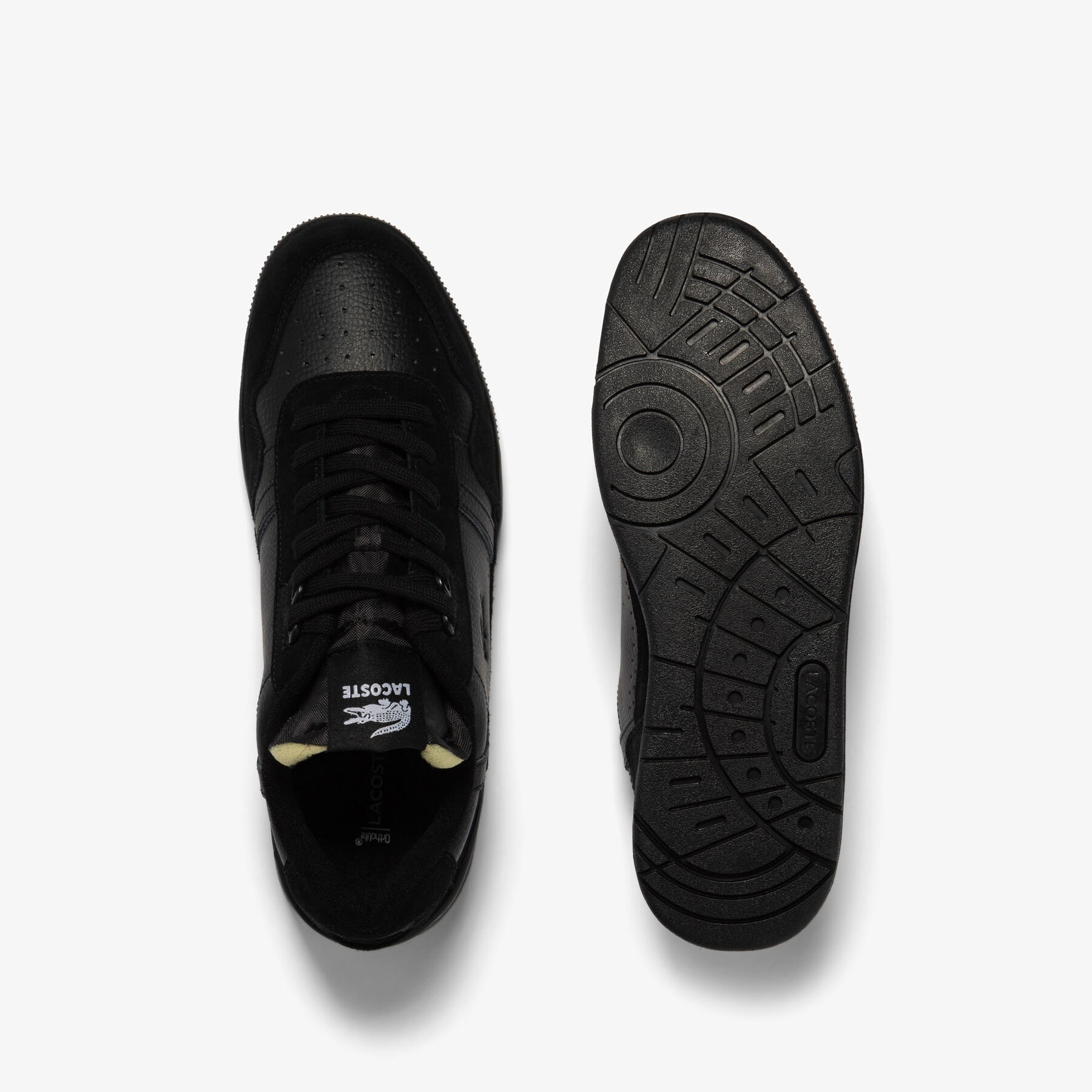men s lacoste t clip leather premium trainers