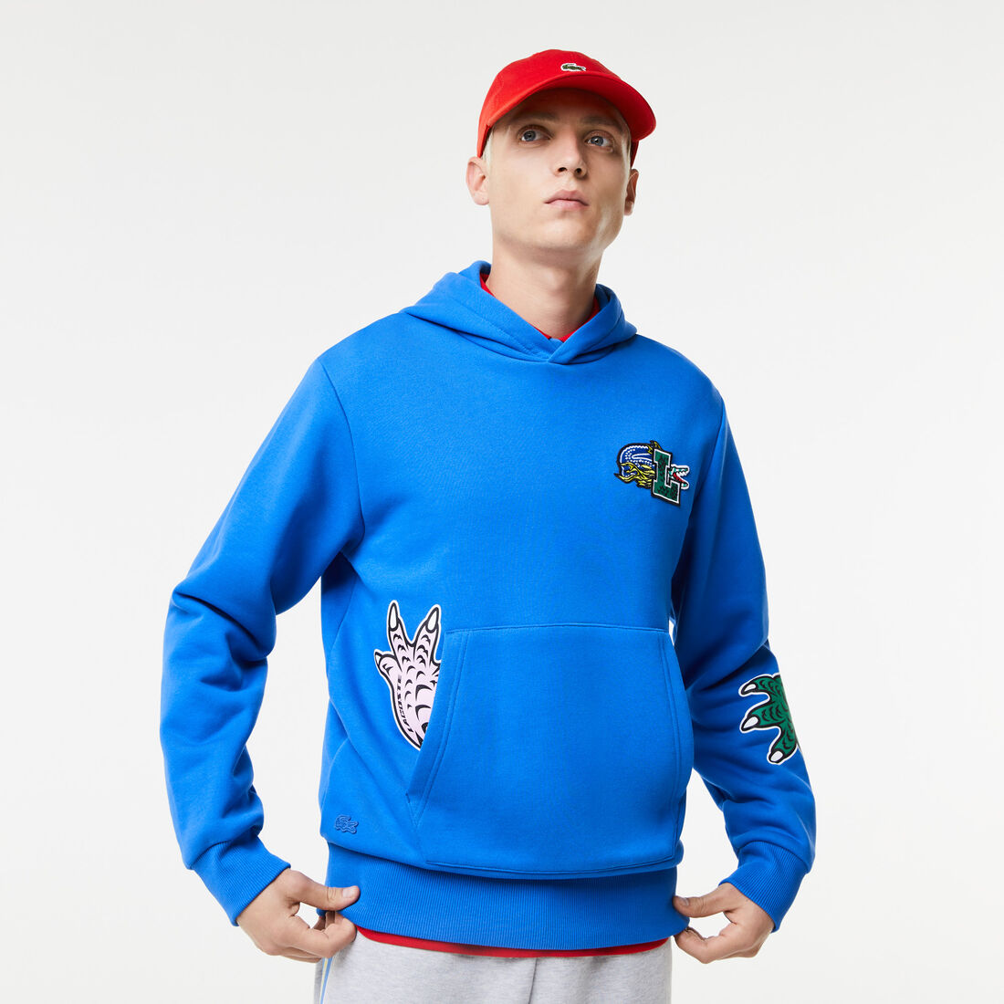 Men's Lacoste Holiday Comic Effect Print Hooded Sweatshirt