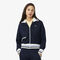 Zipped Stripe Accent Sweatshirt