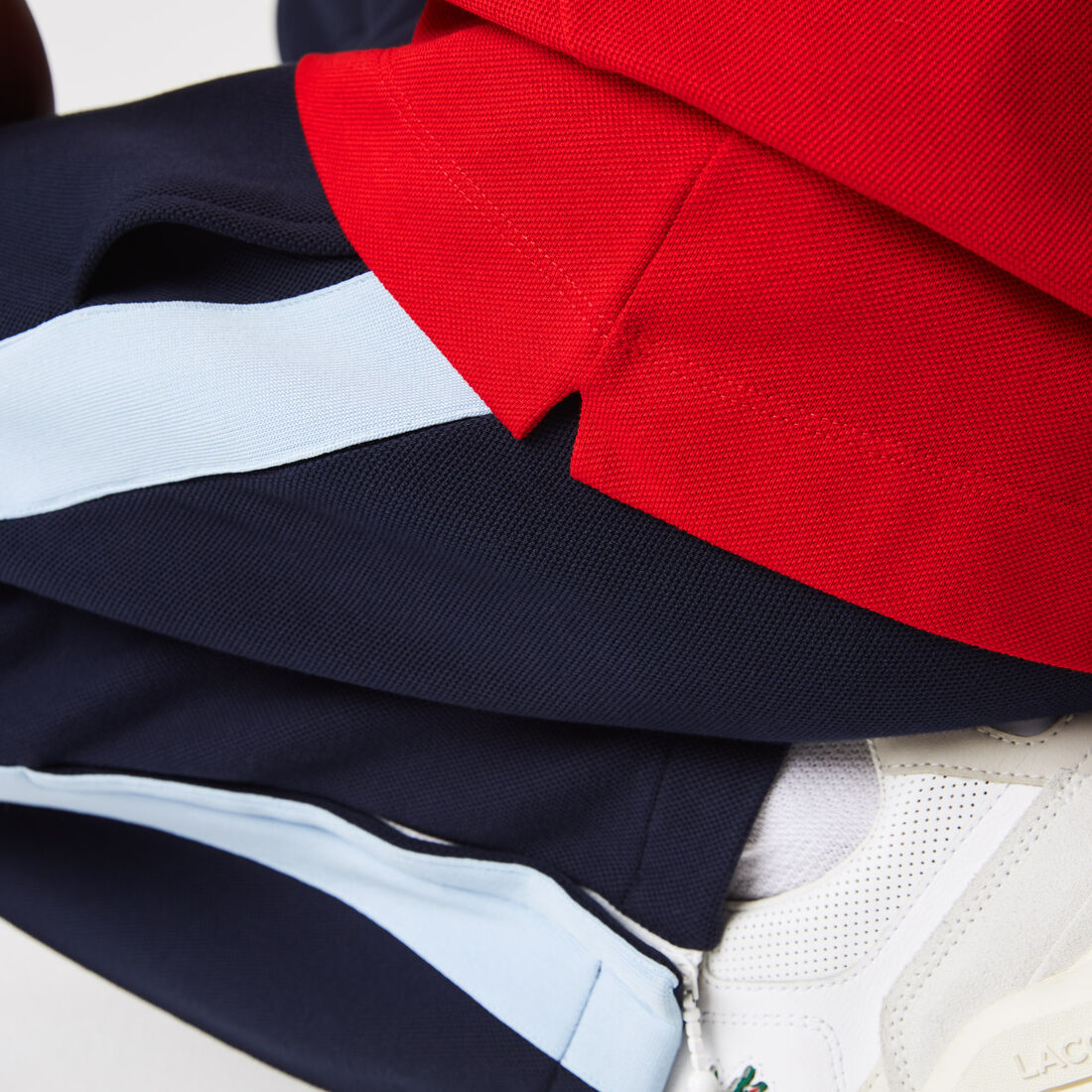 Men’s Lacoste Classic Fit Striped Accents Cotton Piqué Polo Shirt Men’s Lacoste Classic Fit Striped Accents Cotton Piqué Polo Shirt