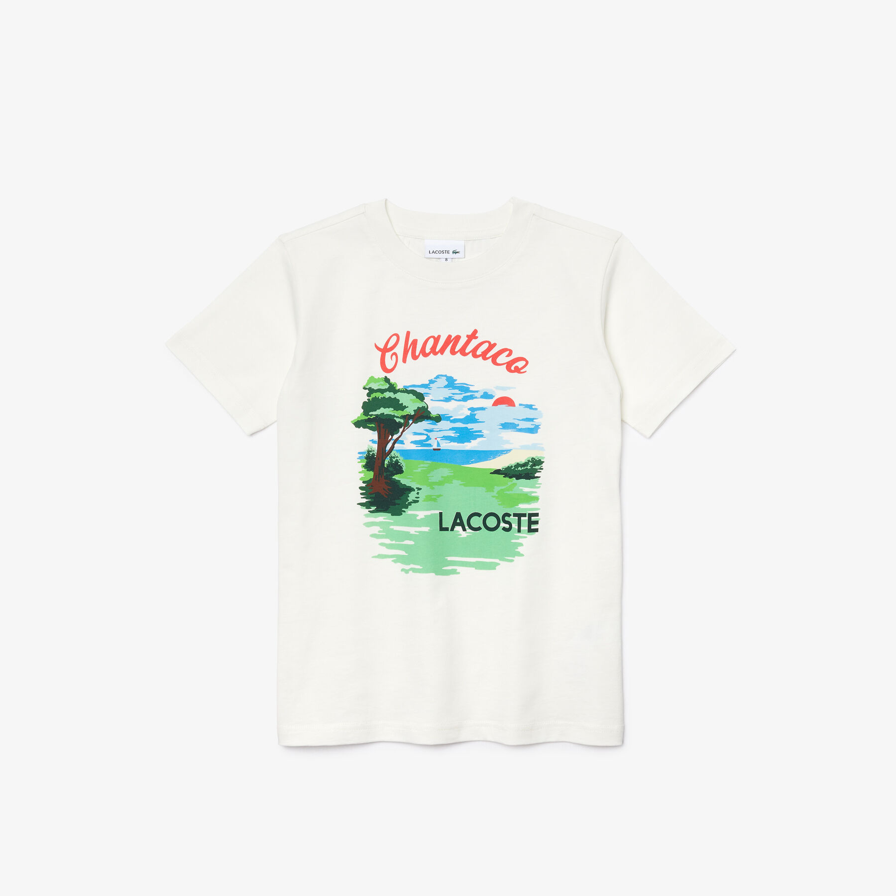 Boys&rsquo; Crew Neck Chantaco Print Cotton T-shirt