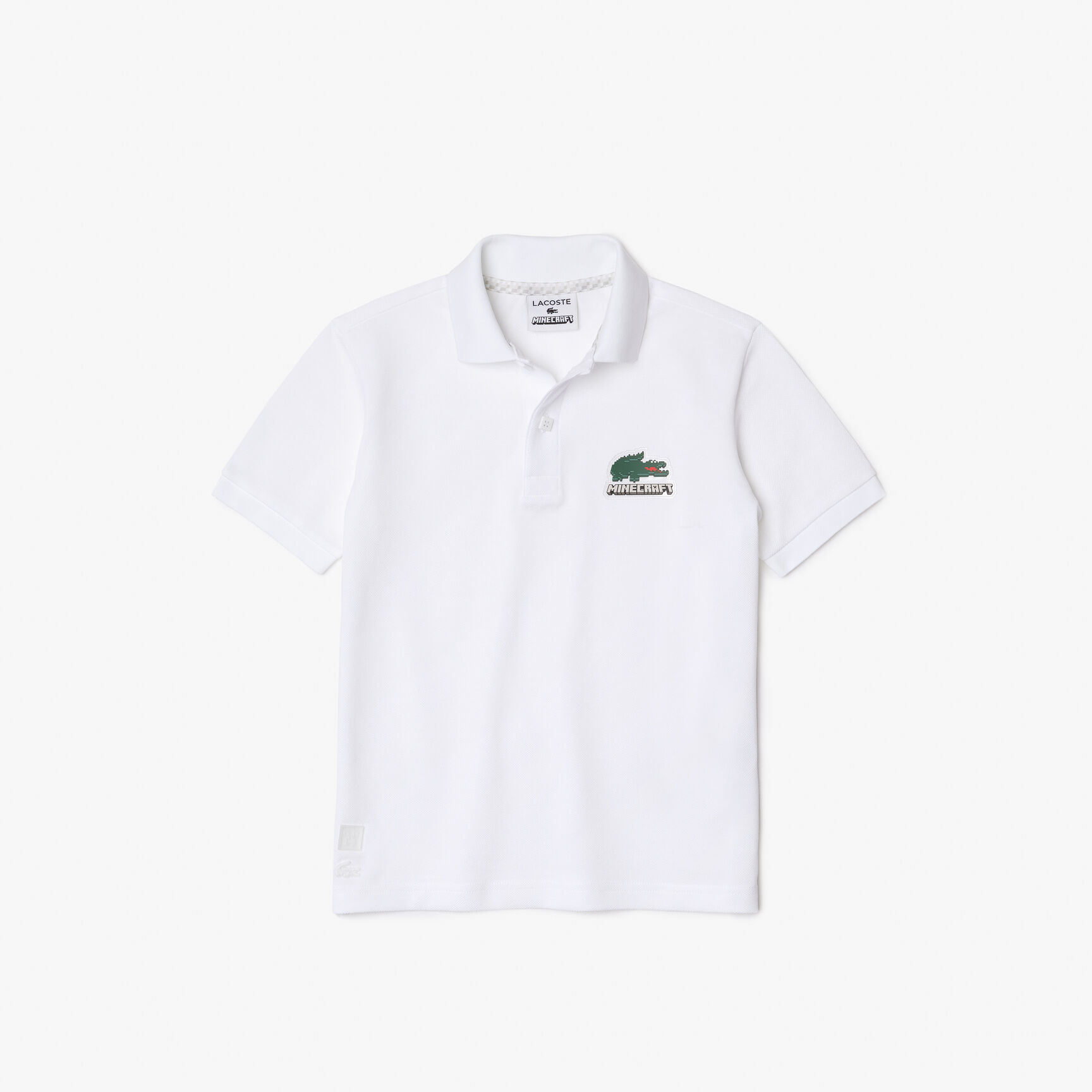 تيشيرت بولو بيكيه قطن عضوي مجموعة Lacoste × Minecraft للأطفال