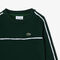 lacoste logo stripe fleece sweatshirt