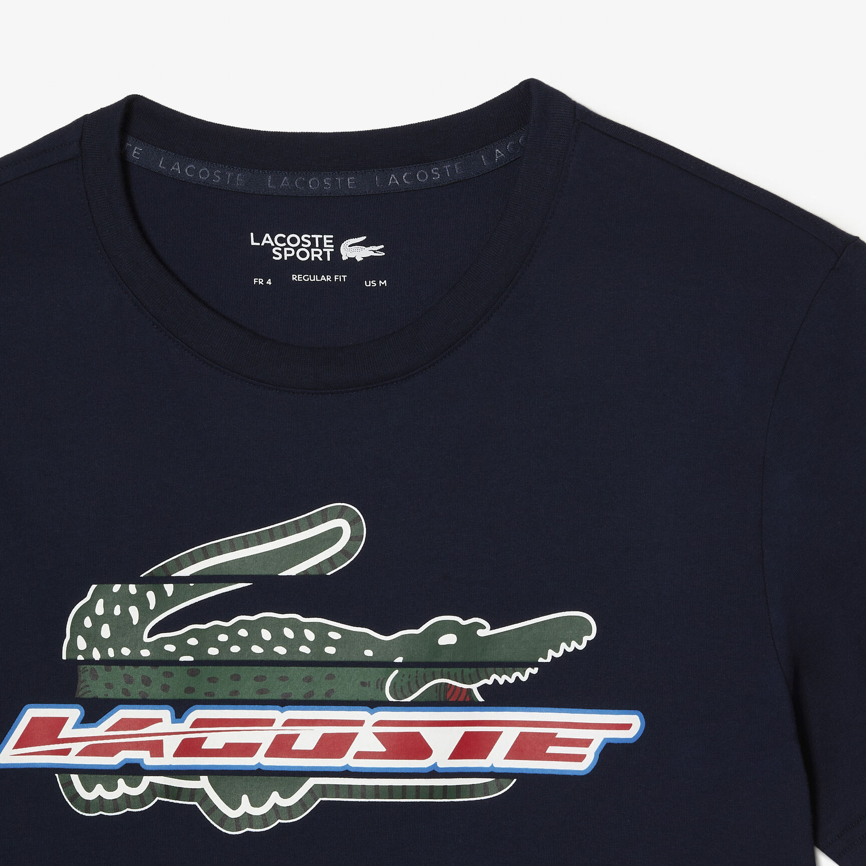 تيشيرت لاكوست قطن عضوي بقصة عادية للرجال مجموعة Lacoste SPORT