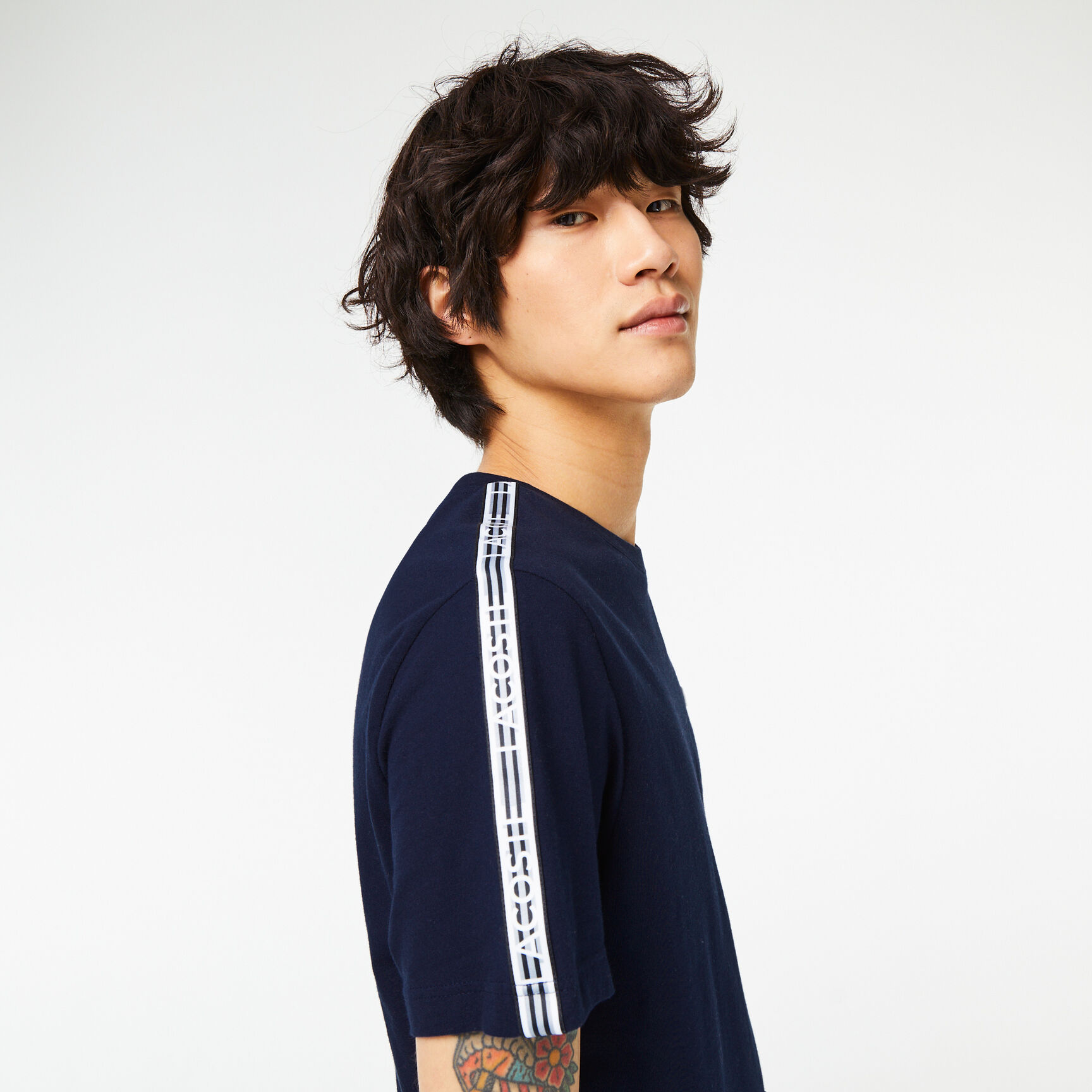 Men's Lacoste Regular Fit Logo Stripe T-shirt