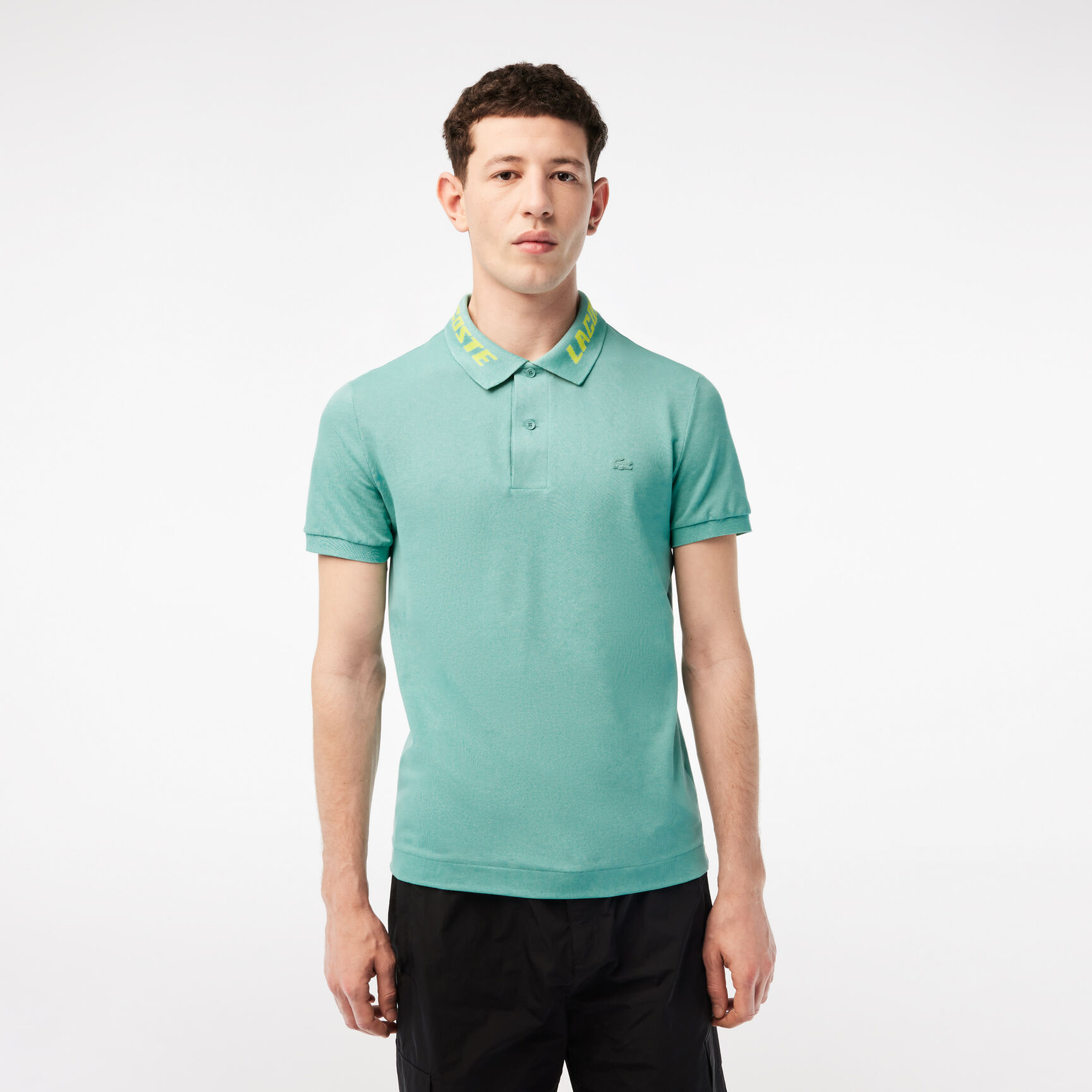 Men's Lacoste Branded Slim Fit Stretch Pique Polo Men's Lacoste Branded Slim Fit Stretch Pique Polo