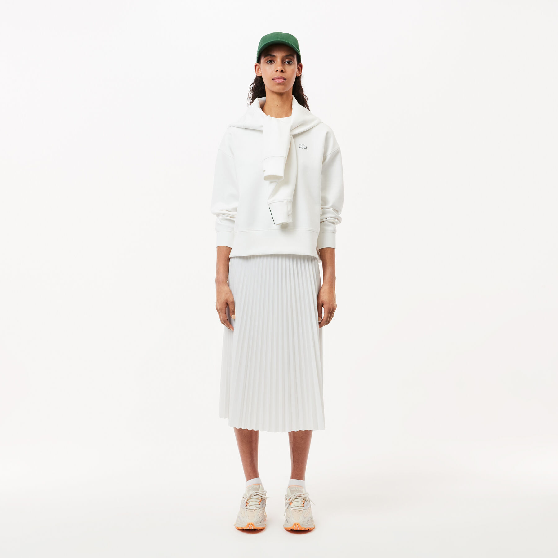 Elastic Waist Fluid Pleated Skirt