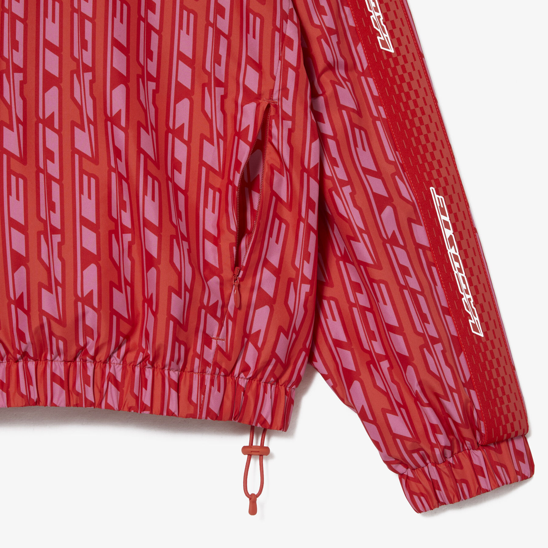 women s lacoste oversized hooded track jacket
