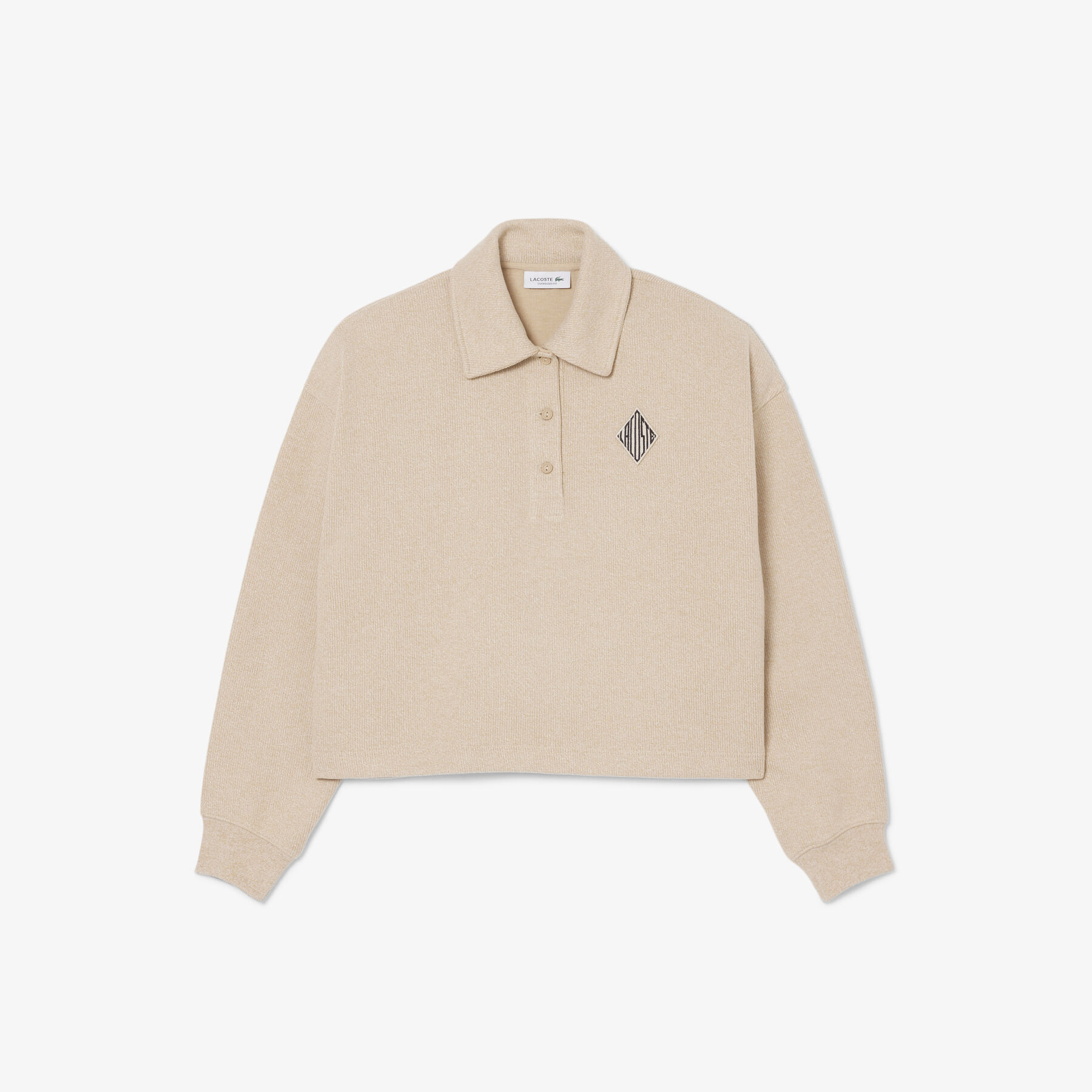 Oversized Ribbed Polo Sweatshirt lacoste oversized ribbed polo sweatshirt