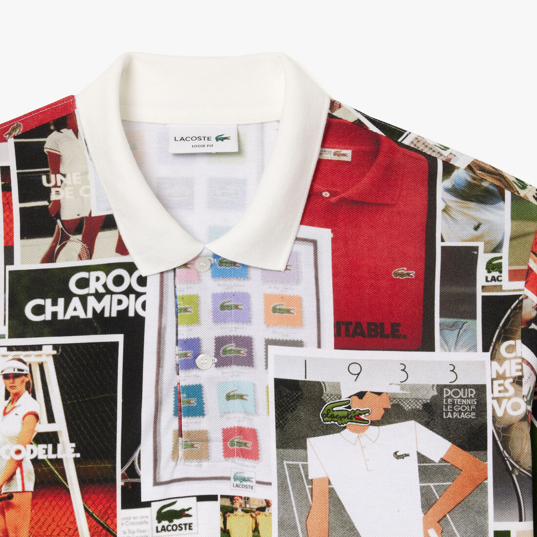 قميص بولو L.12.12 أصلي فضفاض قميص بولو L.12.12 أصلي فضفاض