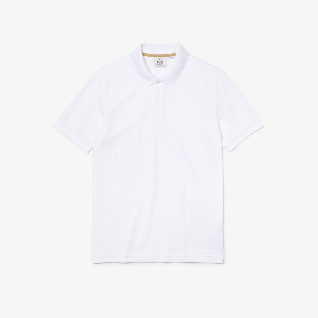 Men’s Lacoste LIVE Standard Fit Monogram Patterned Polo Men’s Lacoste LIVE Standard Fit Monogram Patterned Polo