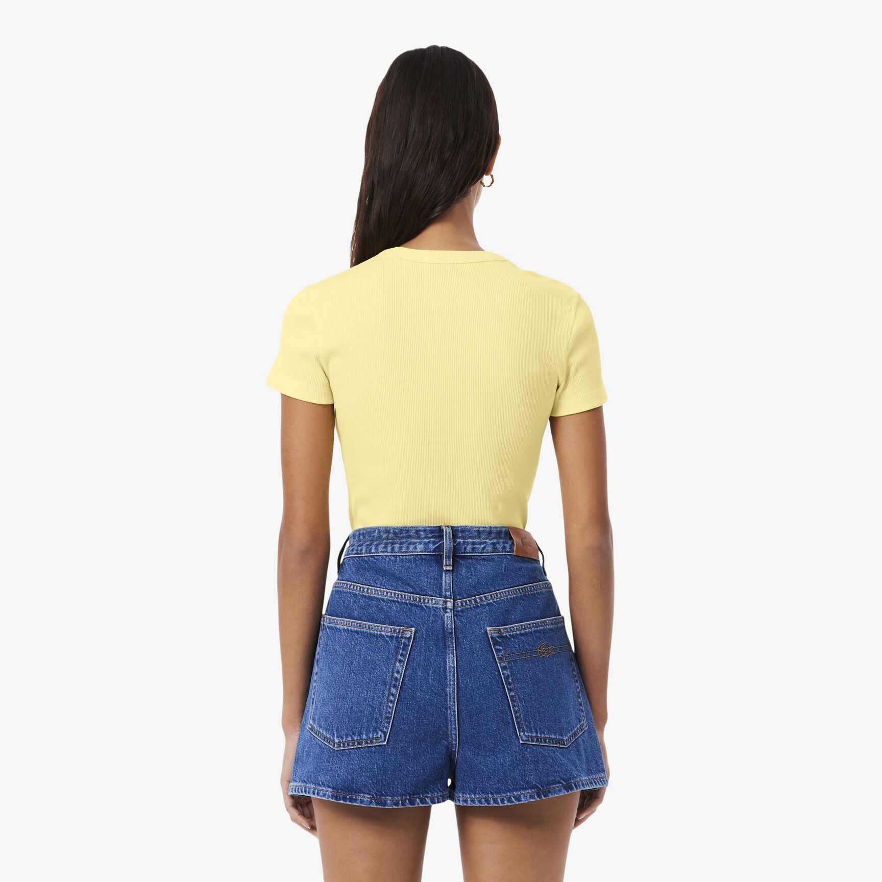 Slim Fit Ribbed Cotton T-shirt