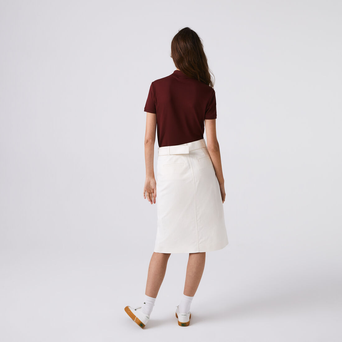 تيشيرت بولو L.12.D بقصة ضيقة من قماش بيتي بيكيه المطاطي تيشيرت بولو L.12.D بقصة ضيقة من قماش بيتي بيكيه المطاطي