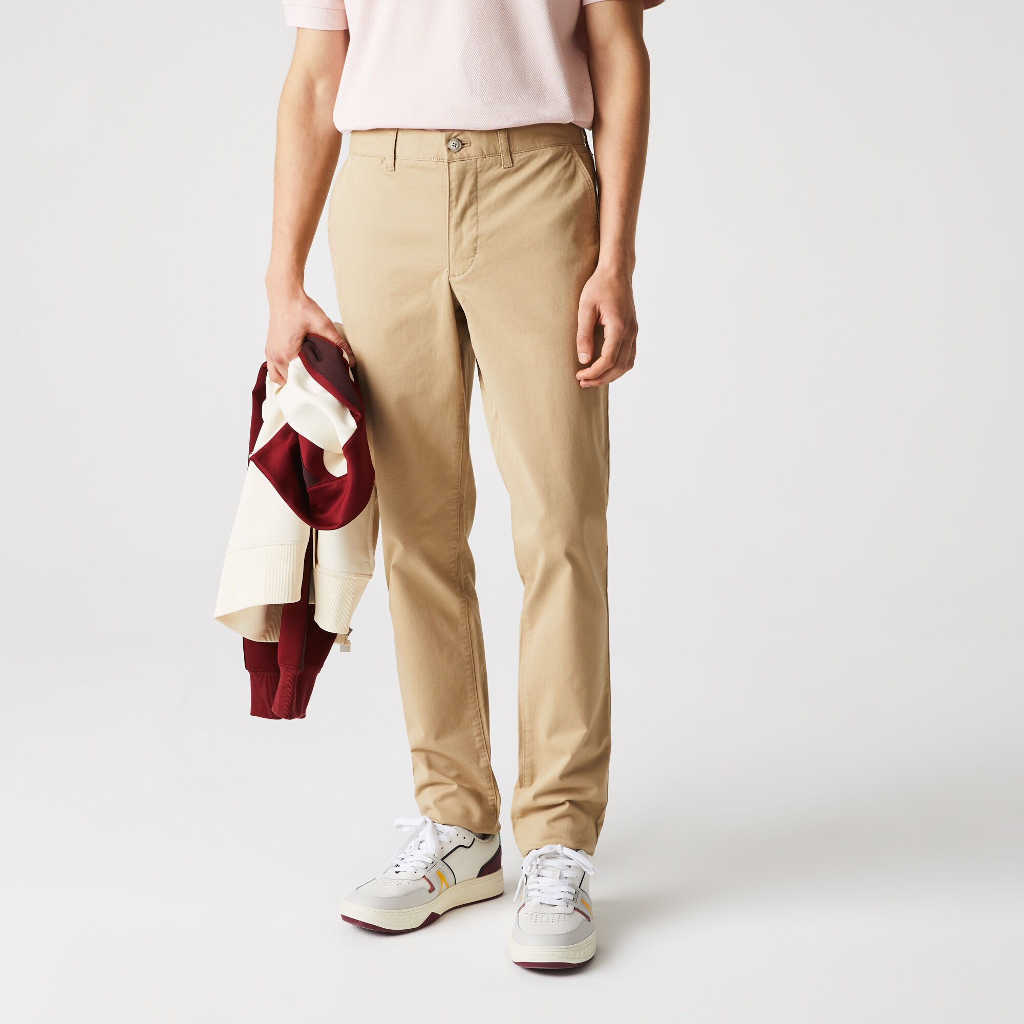 Lacoste men's slim fit stretch gabardine chino pants top