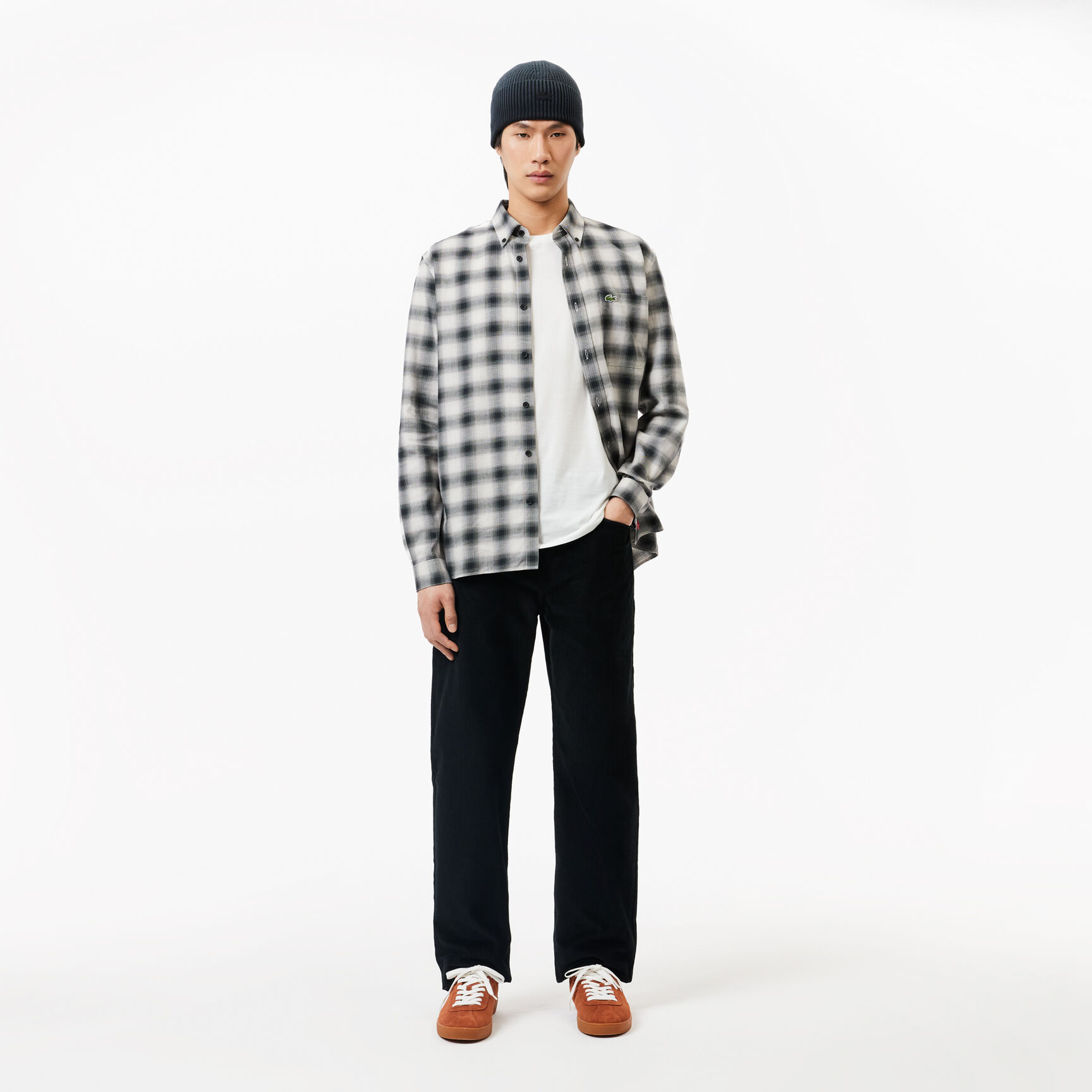 Cotton/Wool Blend Checked Flannel Shirt Cotton/Wool Blend Checked Flannel Shirt