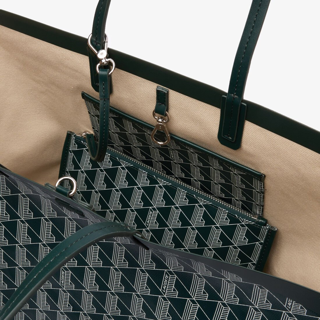 حقيبة كبيرة من القماش المطلي بحرف Zely حقيبة كبيرة من القماش المطلي بحرف Zely