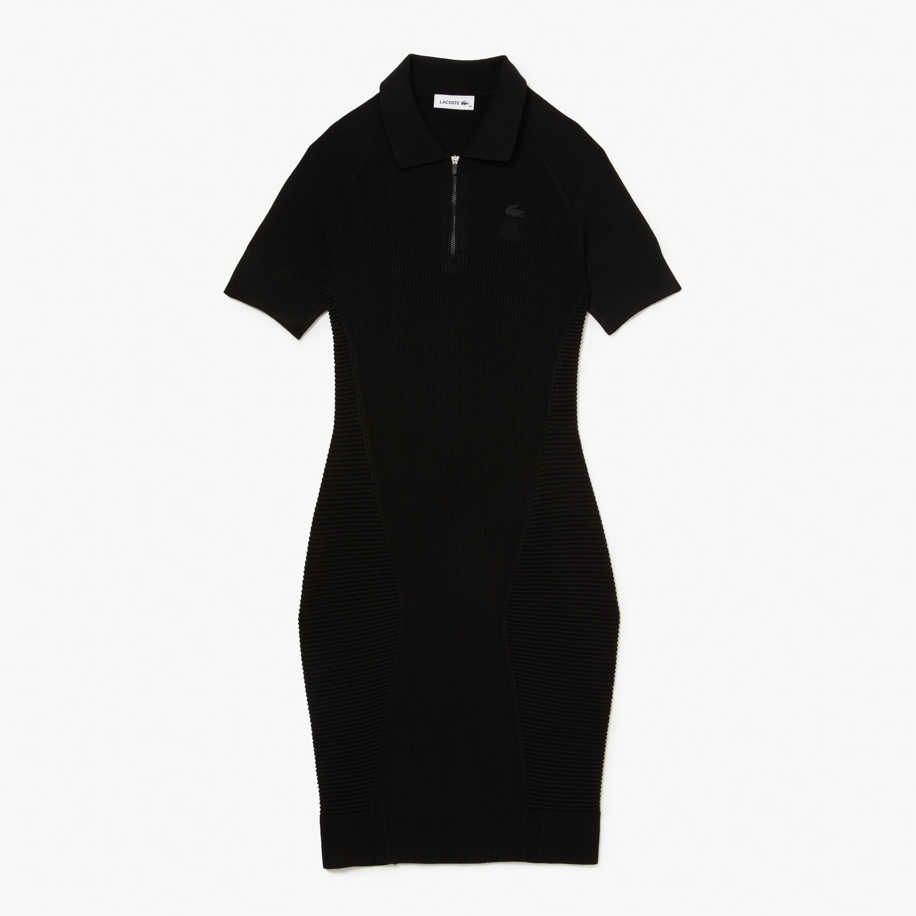 Women's Lacoste Knit Details Front Zip Dress women s lacoste knit details front zip dress