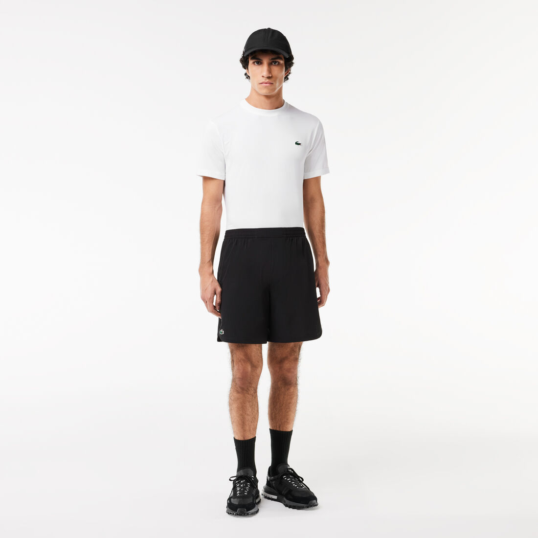 تي شيرت لاكوست بقصّة فضفاضة وفتحة رقبة مستديرة وطبعة التمساح للرجال تي شيرت لاكوست بقصّة فضفاضة وفتحة رقبة مستديرة وطبعة التمساح للرجال