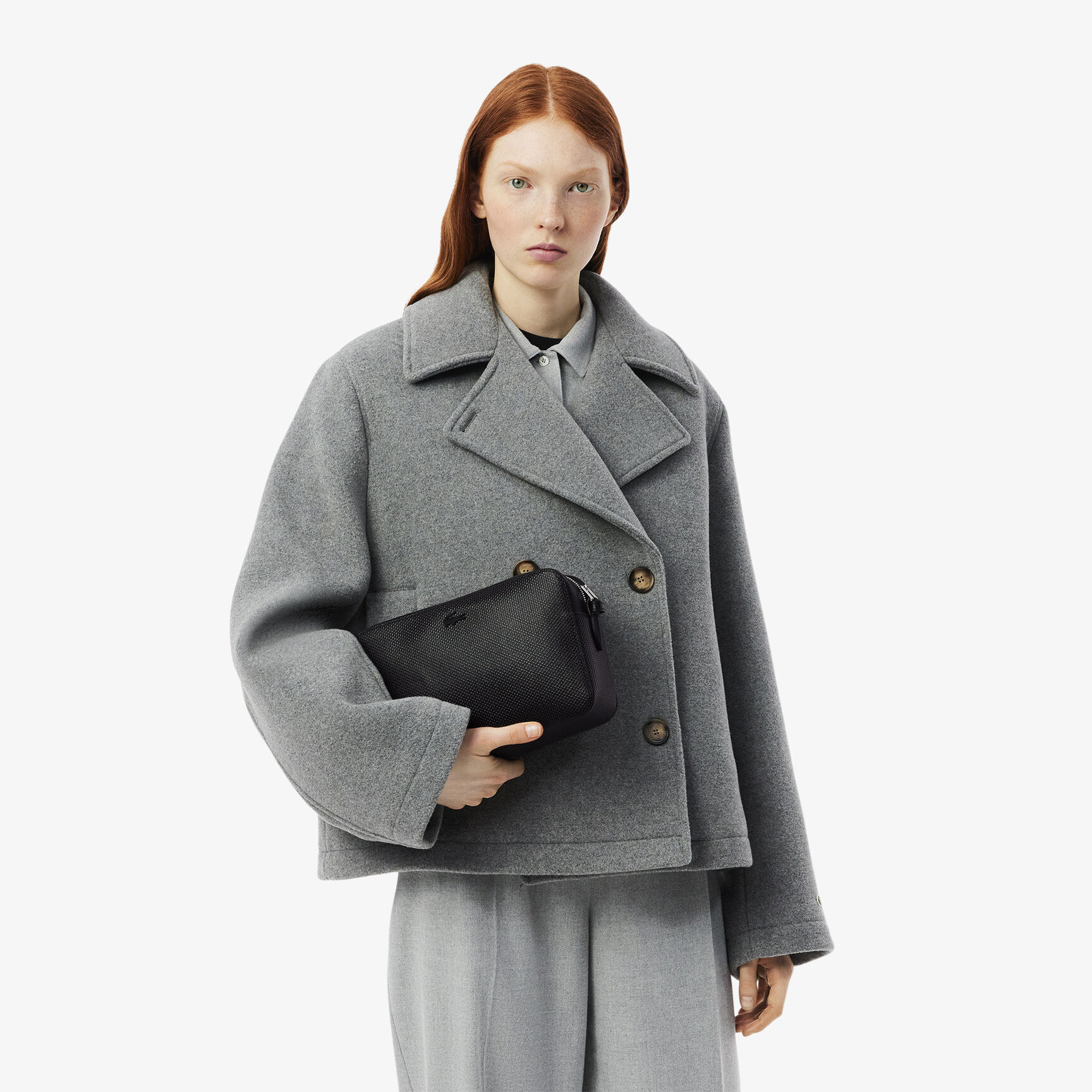 Women's Lacoste Chantaco Calfskin Leather Pouch Purse Women's Lacoste Chantaco Calfskin Leather Pouch Purse