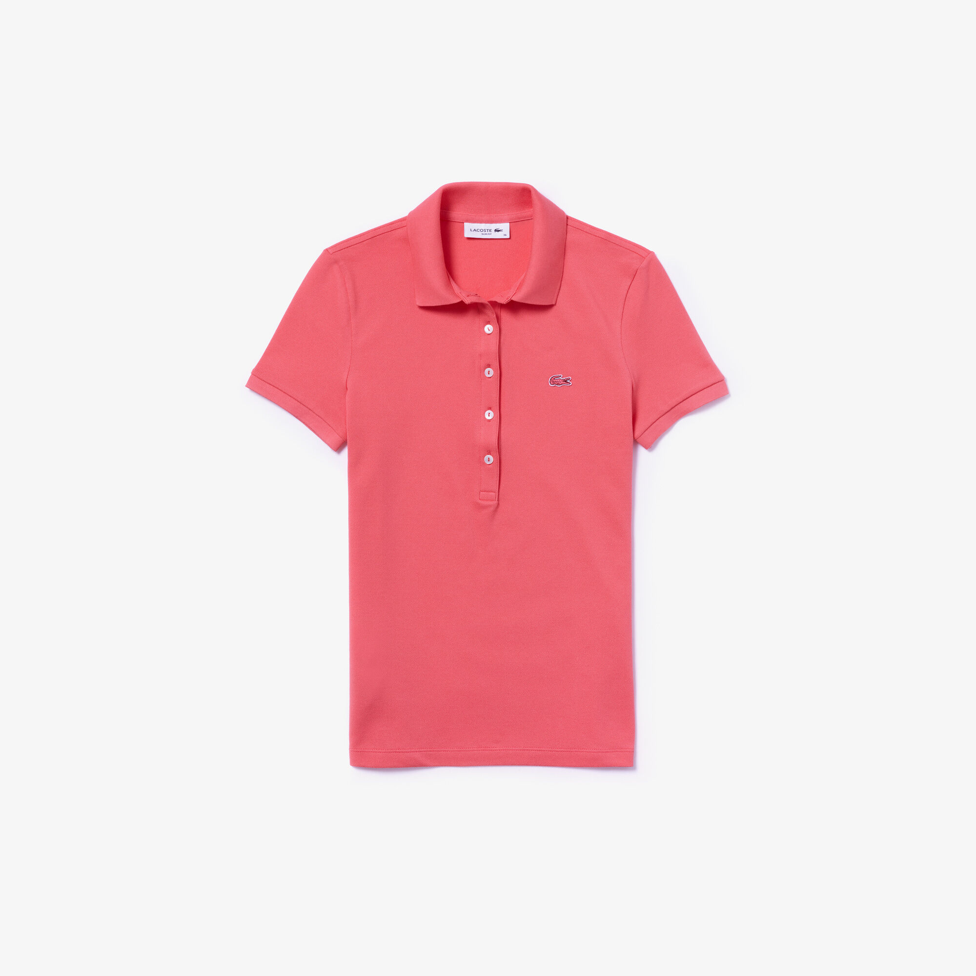 Women's Lacoste Slim Fit Stretch Mini Cotton Piqué Polo Shirt Women's Lacoste Slim Fit Stretch Mini Cotton Piqué Polo Shirt