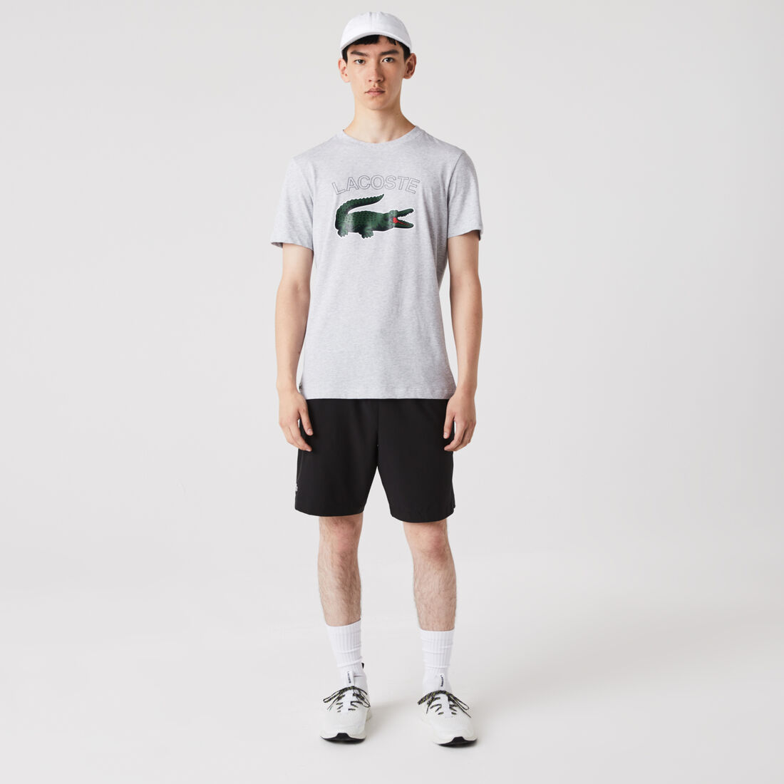 تيشيرت جيرسيه بطبعة تمساح للرجال مجموعة Lacoste SPORT تيشيرت جيرسيه بطبعة تمساح للرجال مجموعة Lacoste SPORT