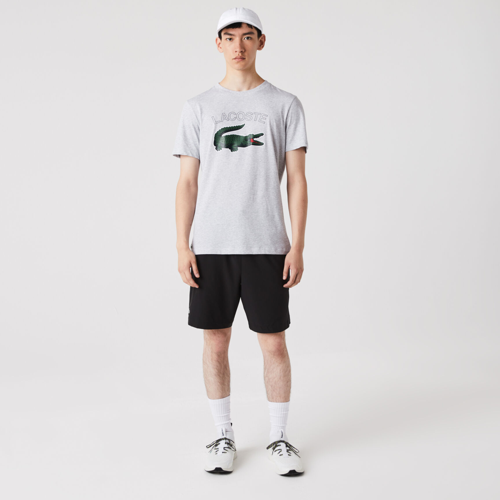 تيشيرت جيرسيه بطبعة تمساح للرجال مجموعة Lacoste SPORT تيشيرت جيرسيه بطبعة تمساح للرجال مجموعة Lacoste SPORT