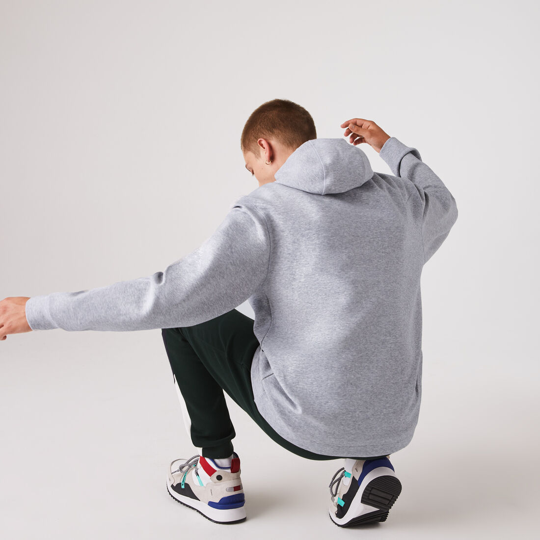 Men's Lacoste Branded Hooded Zippered Jacket With Badge Men's Lacoste Branded Hooded Zippered Jacket With Badge